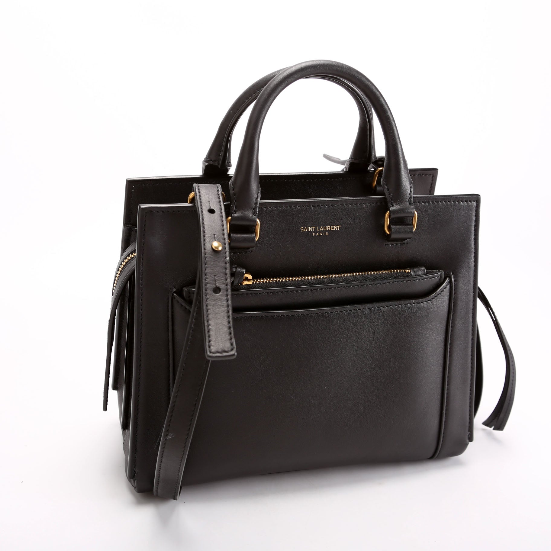 YSL Saint Laurent Saint Laurent Eastside Smooth Calfskin Tote Bag Black Small