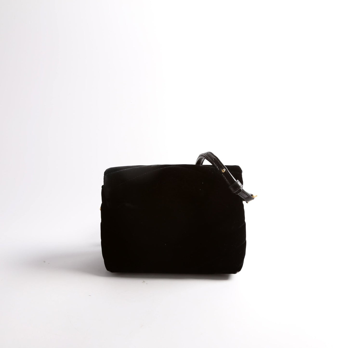 YSL Saint Laurent Saint Laurent Loulou Satchel Top Crossbody Velvet Black Crossbody Bag
