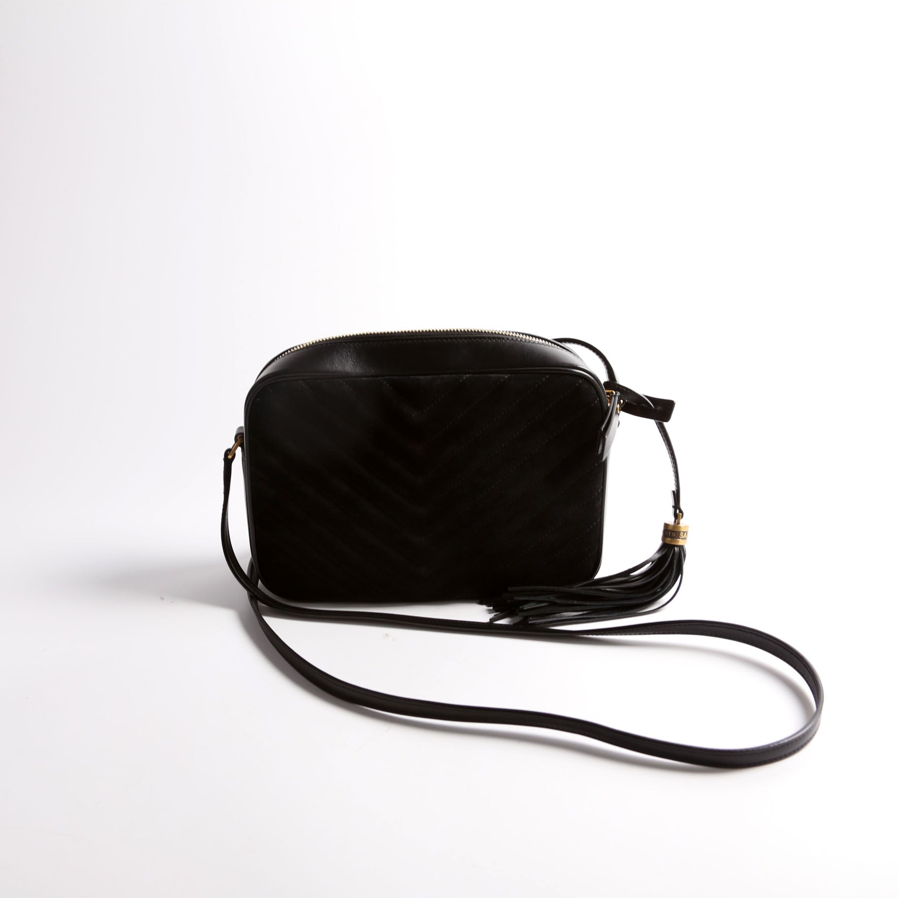 YSL Saint Laurent Saint Laurent Lou Camera Bag Suede Black Travel Bag