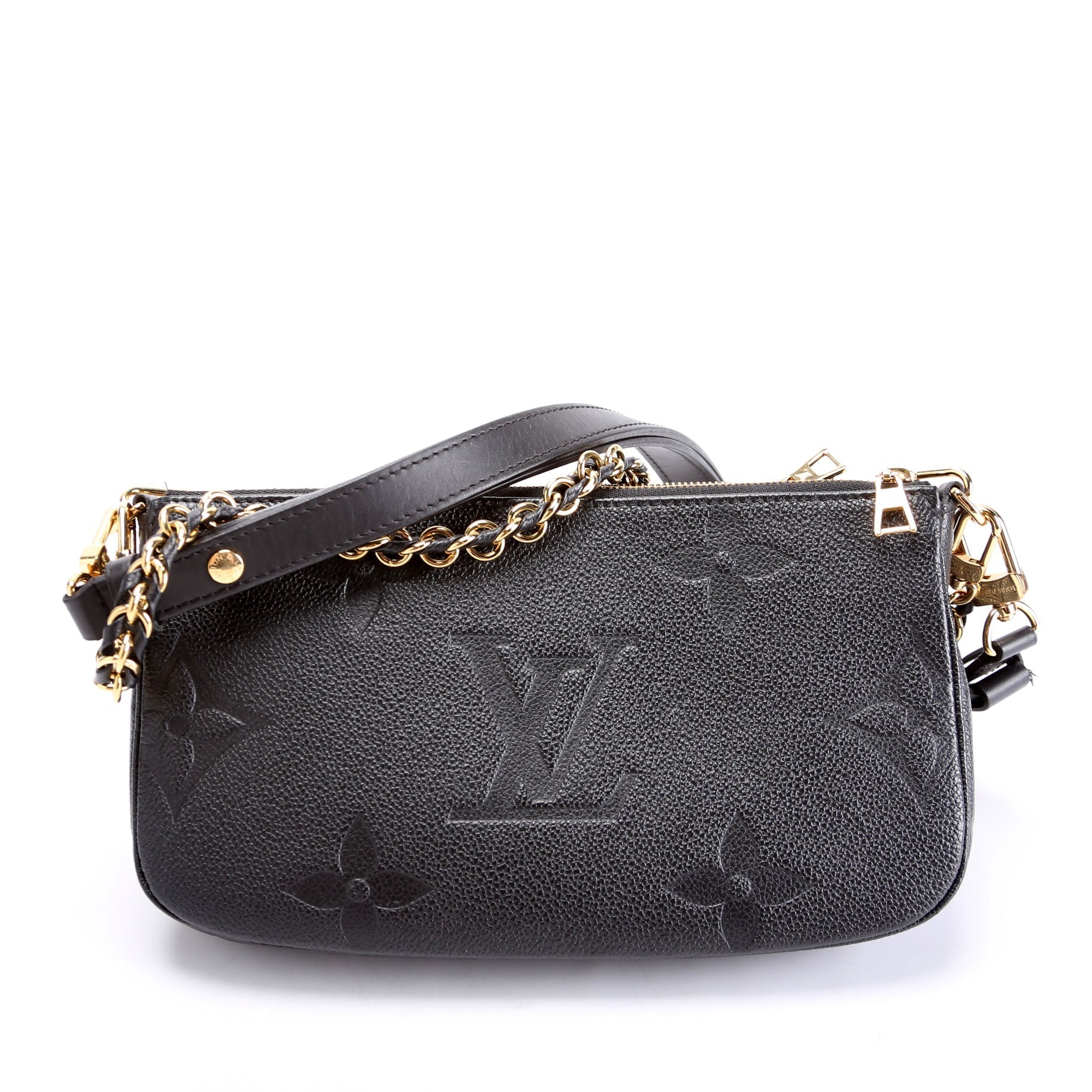 Louis Vuitton Multi Pochette Empreinte Black Clutch Bag Black 1