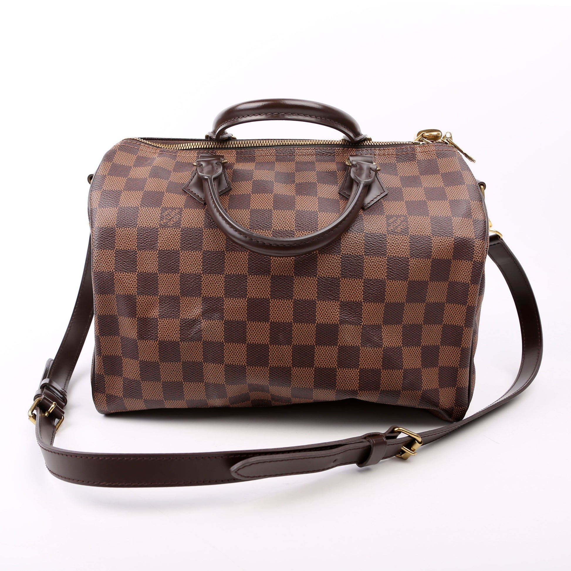 Louis Vuitton Speedy 30 Bandouliere Ebene Damier Handbag Ebene 30