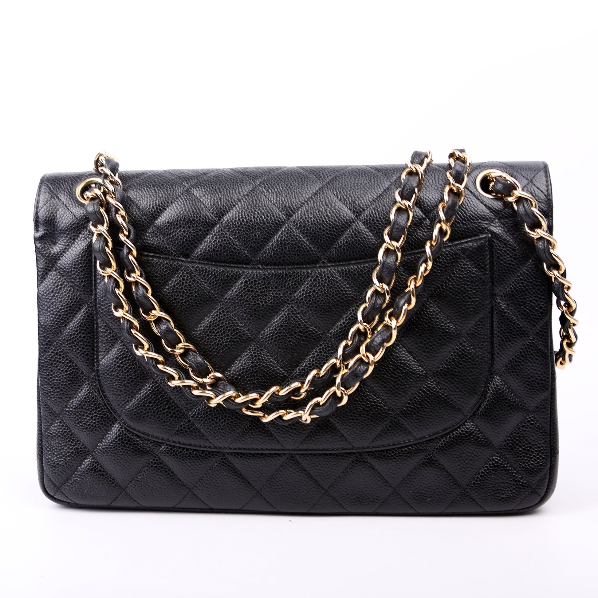 Chanel Classic Flap Jumbo Caviar 16M Black Handbag
