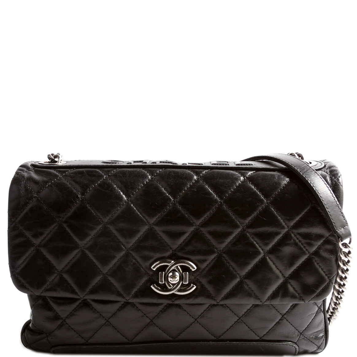 Chanel CC Flap Aged Calfskin 17M Black Handbag