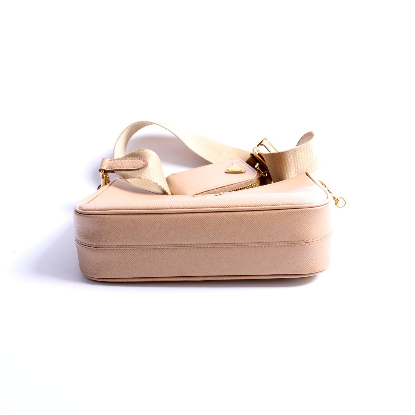 Prada Saffiano Re Edition Bag Beige Travel Bag