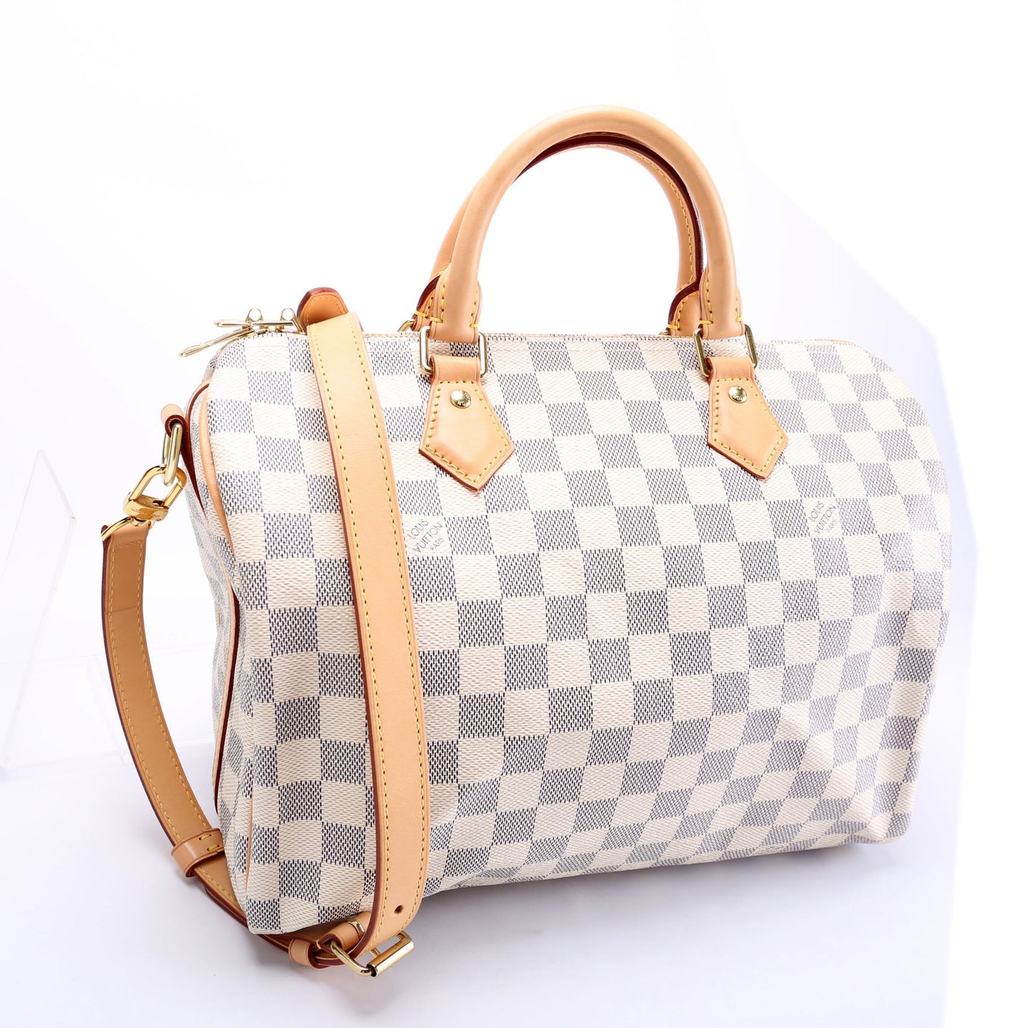 Louis Vuitton Speedy 30 Bandouliere Azur Damier Handbag Azur 18