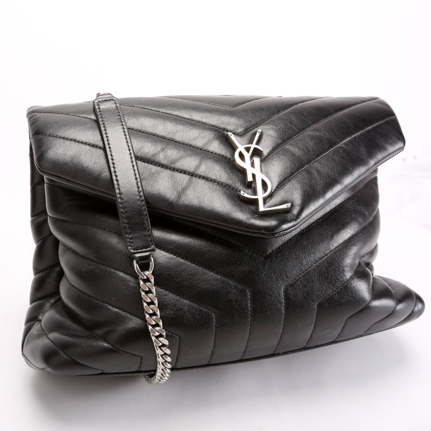YSL Saint Laurent Loulou Bag Quilted Black Medium Travel Bag