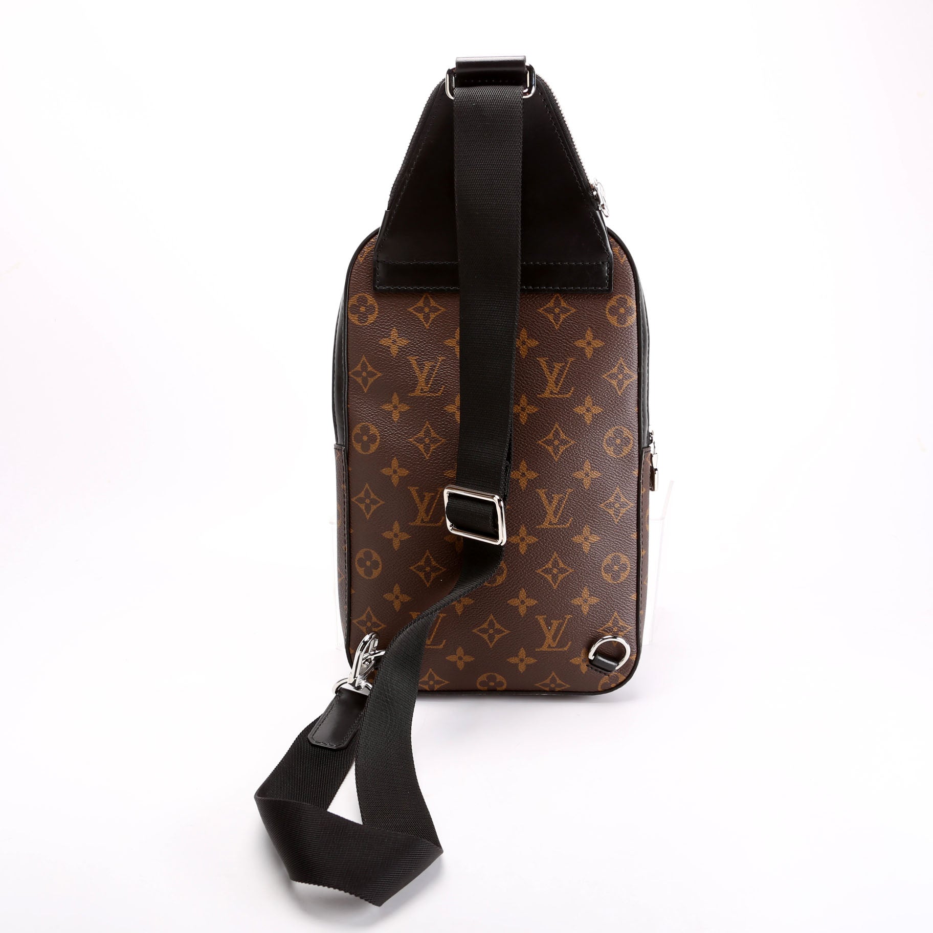 Louis Vuitton Avenue Sling NM Monogram Black Brown Crossbody Bag