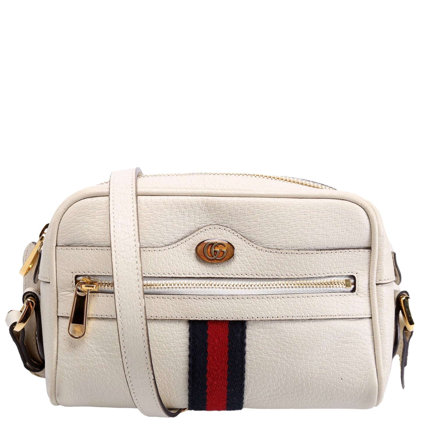 Gucci Web Ophidia Leather White Mini Travel Bag