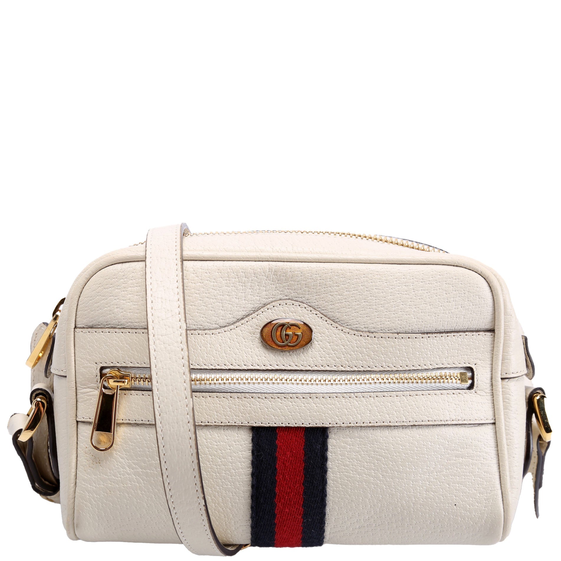 Gucci Web Ophidia Leather White Mini Travel Bag