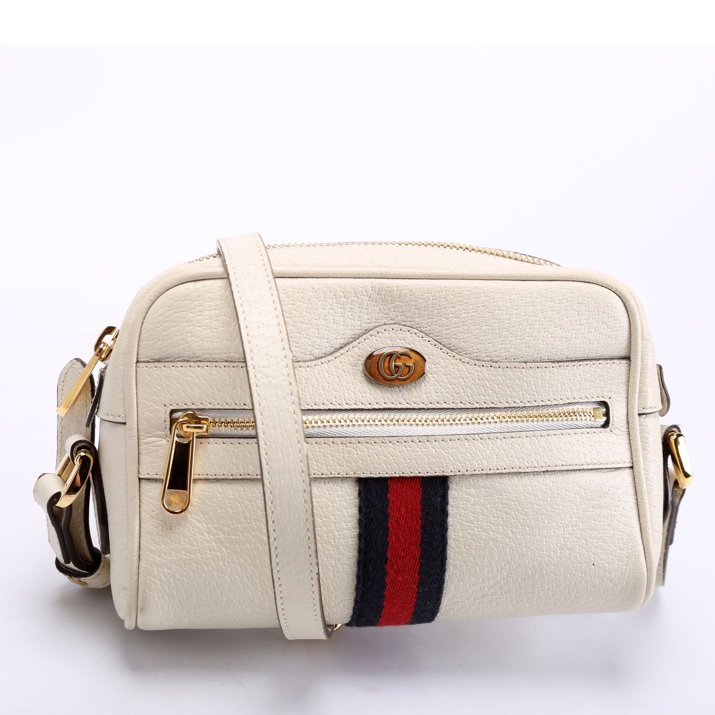 Gucci Web Ophidia Leather White Mini Travel Bag