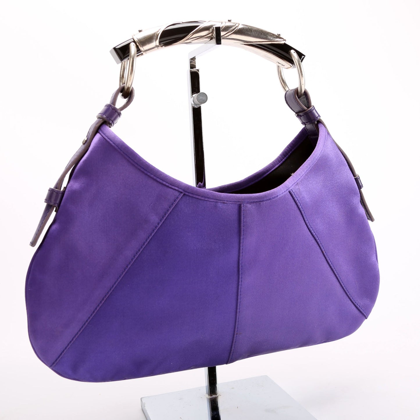 YSL Saint Laurent Saint Laurent Tom Ford Mombasa Shoulder Purple Satin Shoulder Bag