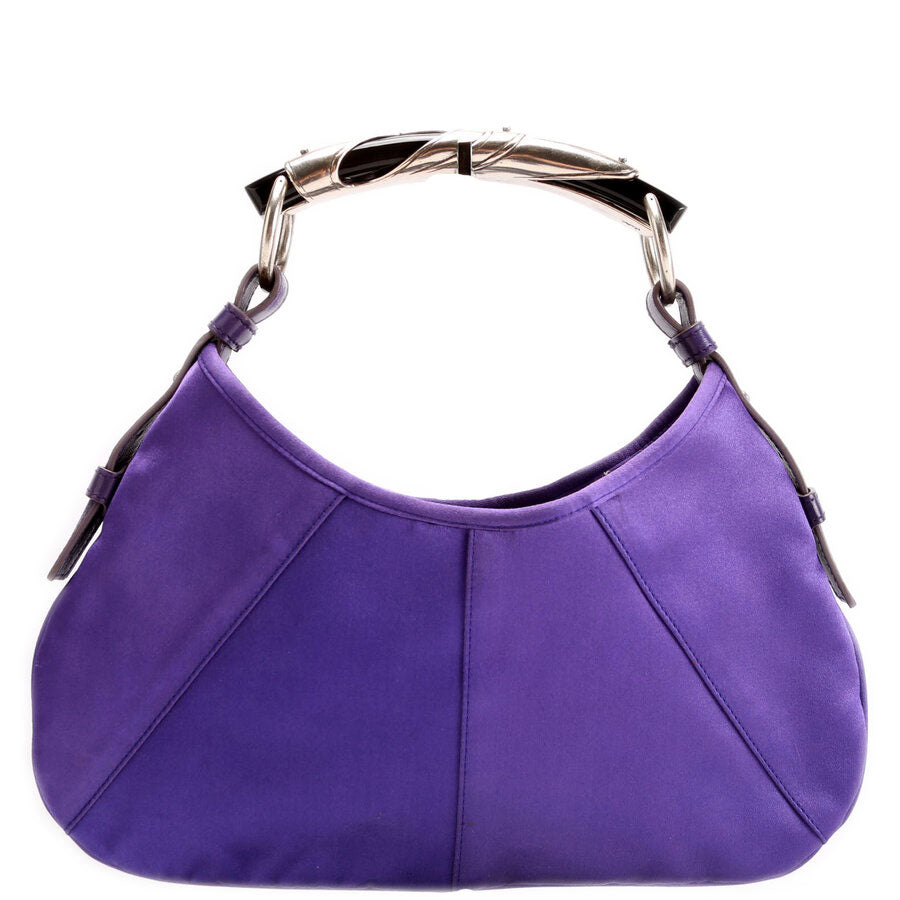 YSL Saint Laurent Saint Laurent Tom Ford Mombasa Shoulder Purple Satin Shoulder Bag