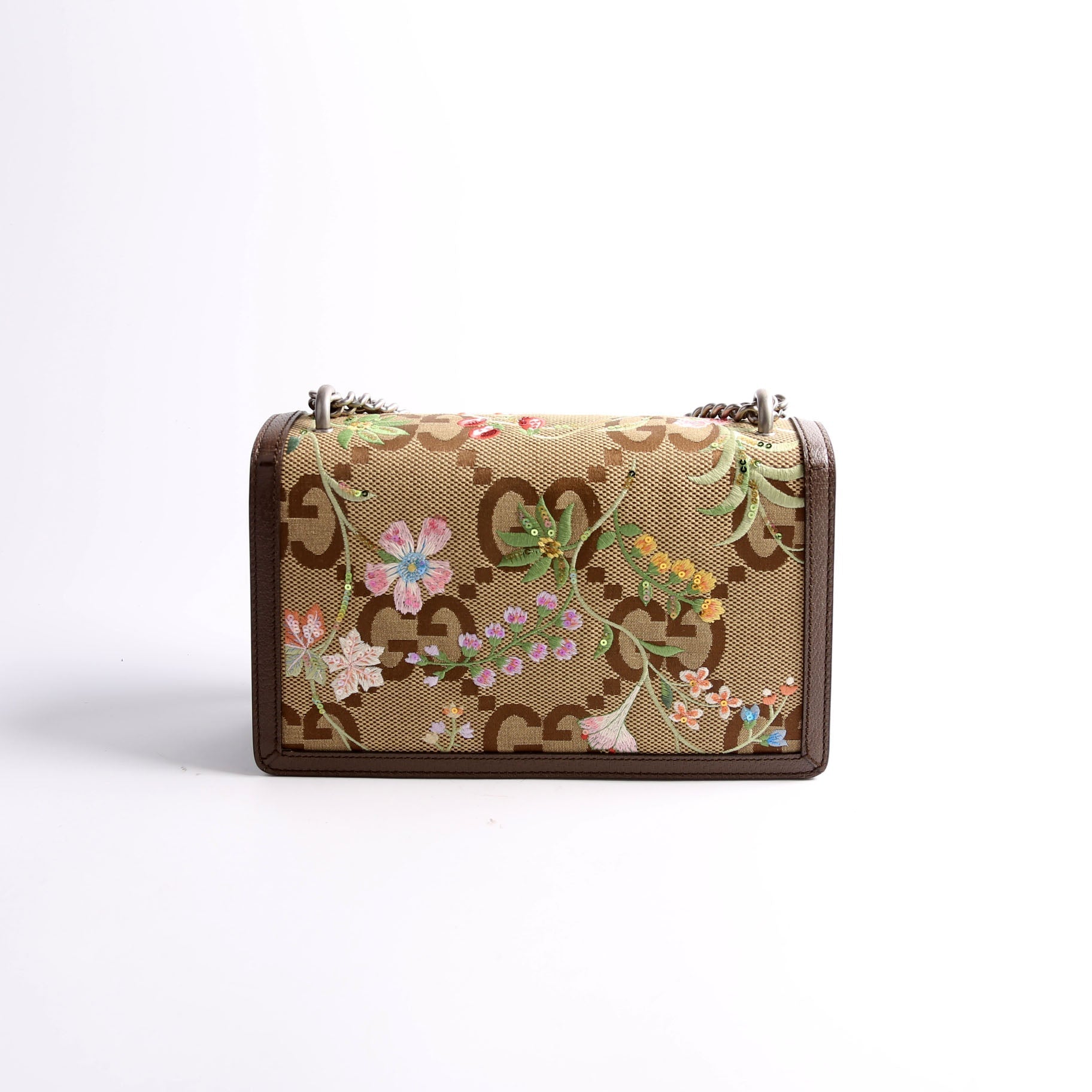 Gucci Dionysus Jumbo GG Flower Embossed Canvas Small Shoulder Bag