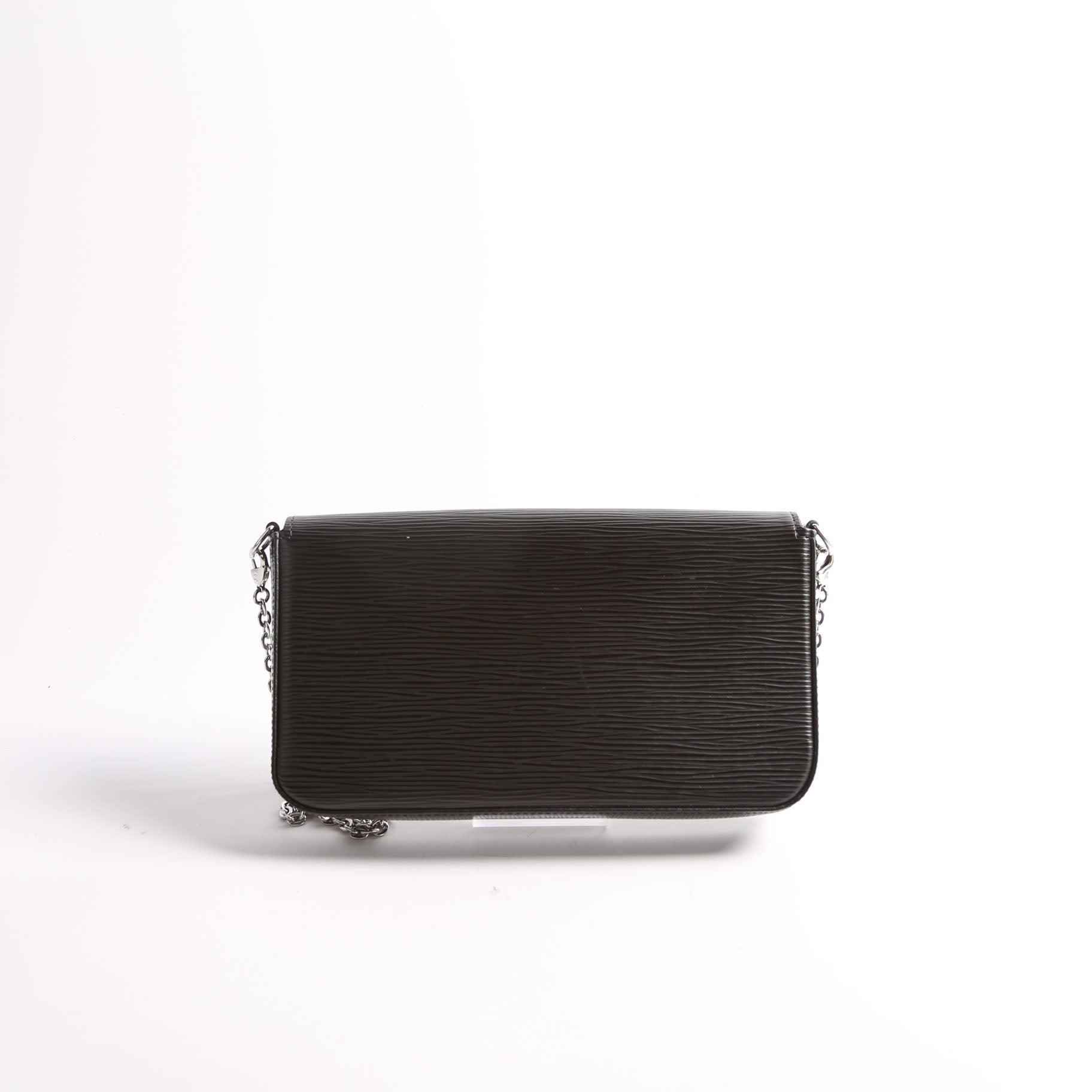 Louis Vuitton Pochette Felicie Epi Black Clutch Bag Black 2