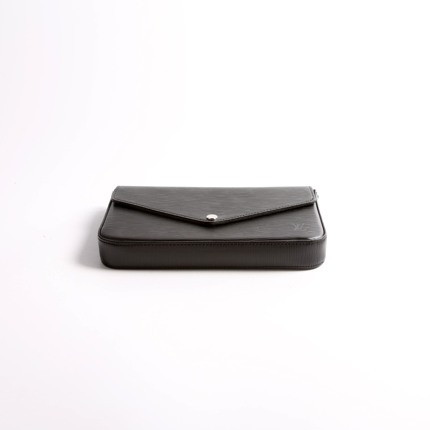 Louis Vuitton Pochette Felicie Epi Black Clutch Bag Black 2