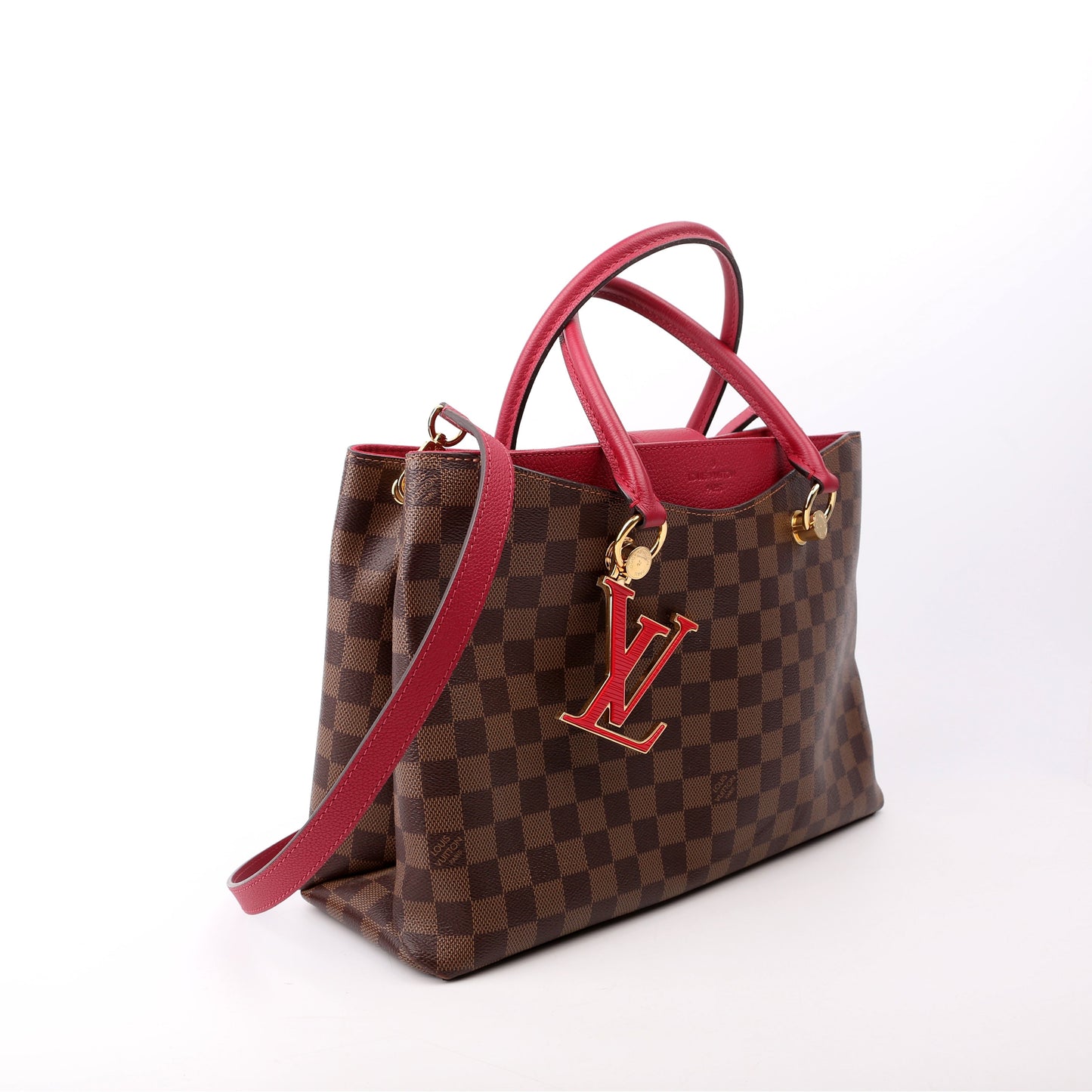 Louis Vuitton Riverside Ebene Berry Damier Handbag
