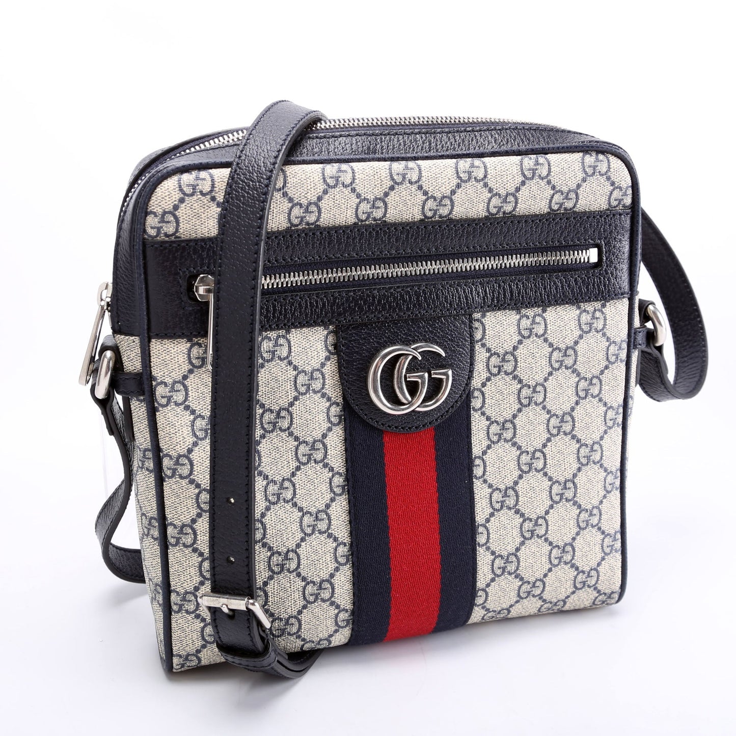 Gucci Ophidia Messenger Beige Navy Messenger Bag