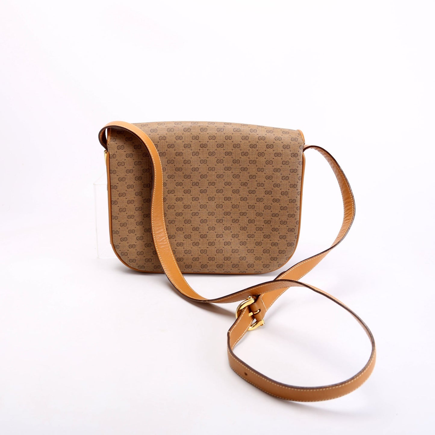 Gucci 001.406. GG Micro Canvas Brown Shoulder Bag