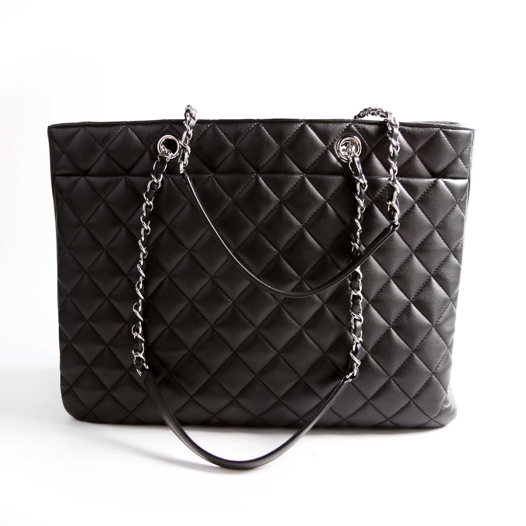 Chanel Classic CC Shopping Calfskin 28M Black Tote Bag