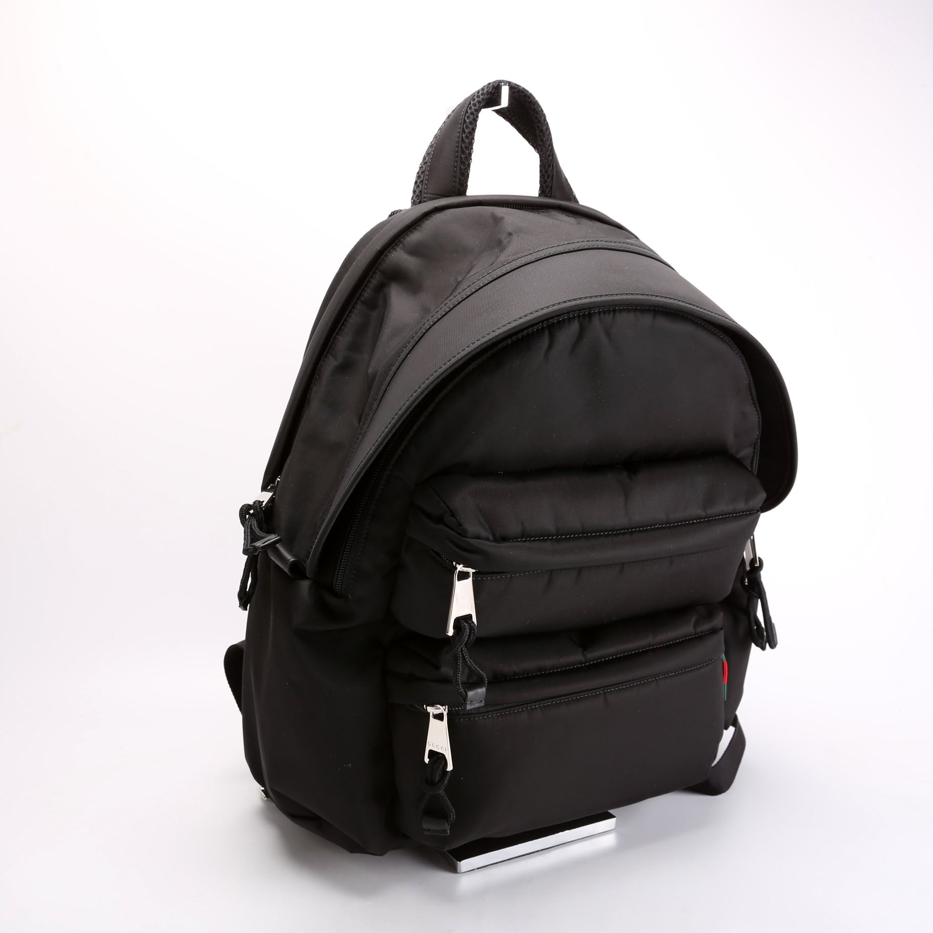 Gucci Backpack Nylon Black Medium Logo