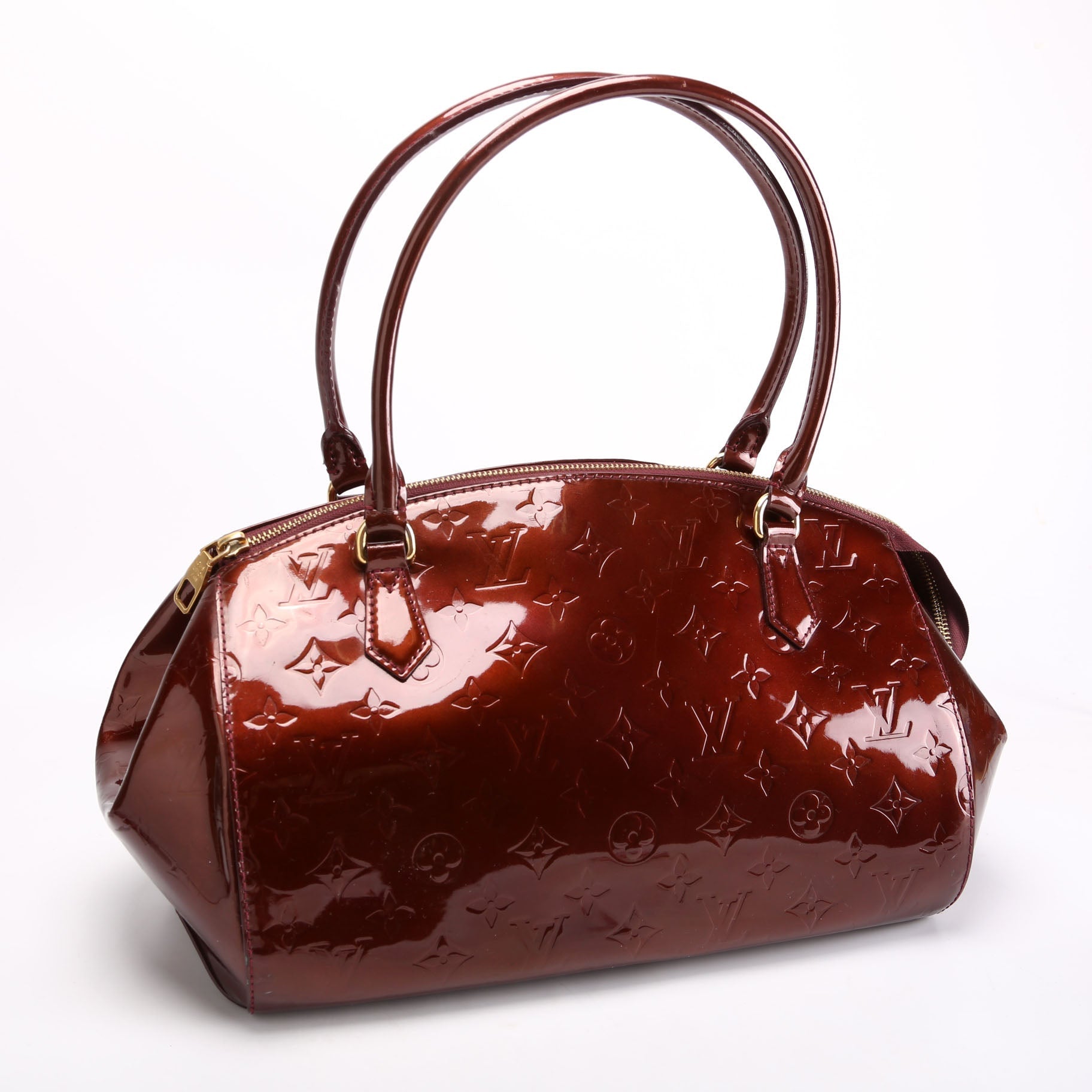 Louis Vuitton Sherwood Burgundy GM Vernis Handbag