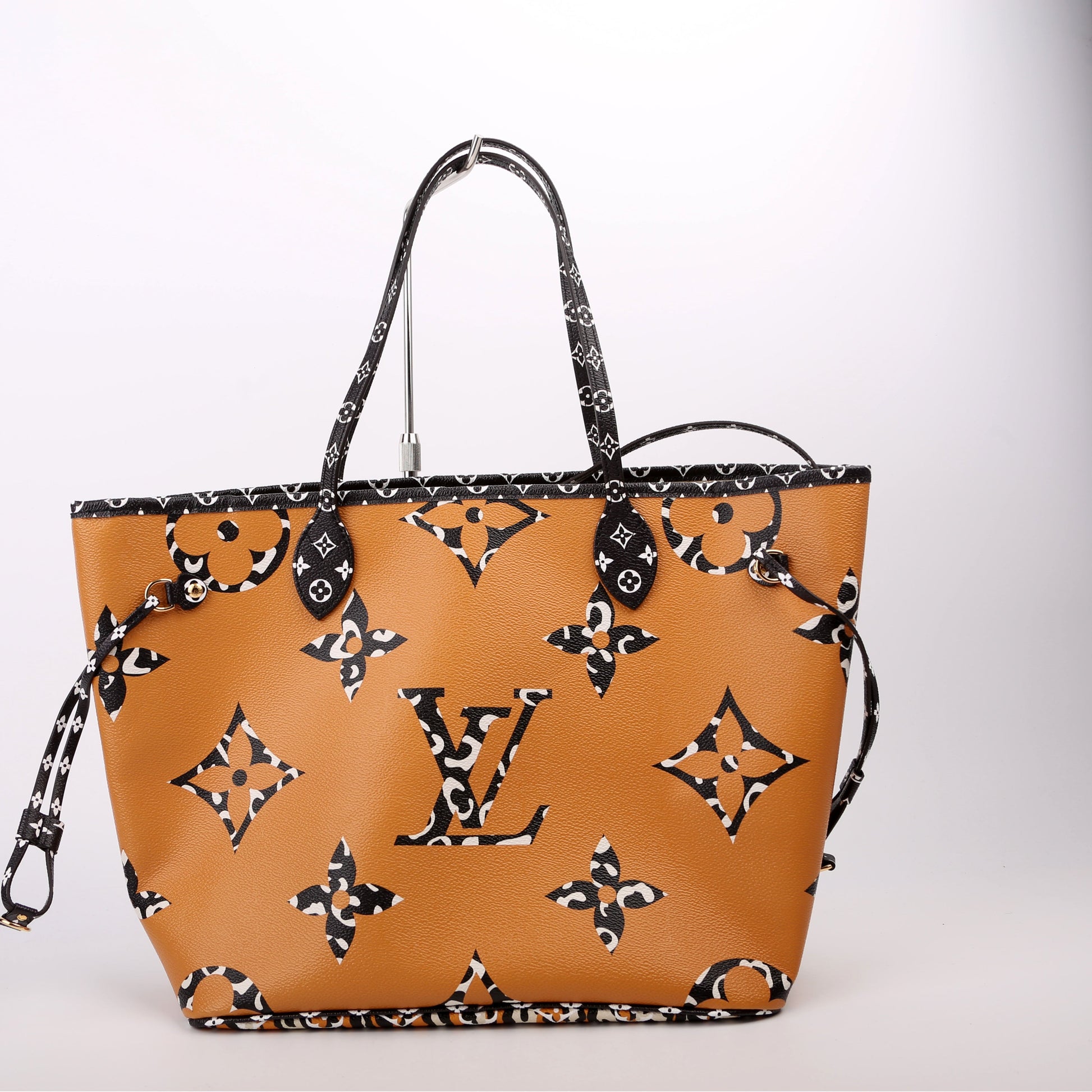 Louis Vuitton Neverfull MM Jungle Black Orange Wallet Case