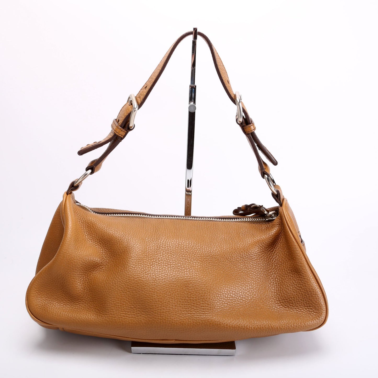 Prada Vitello Daino Hobo Bag Brown Small Travel Bag