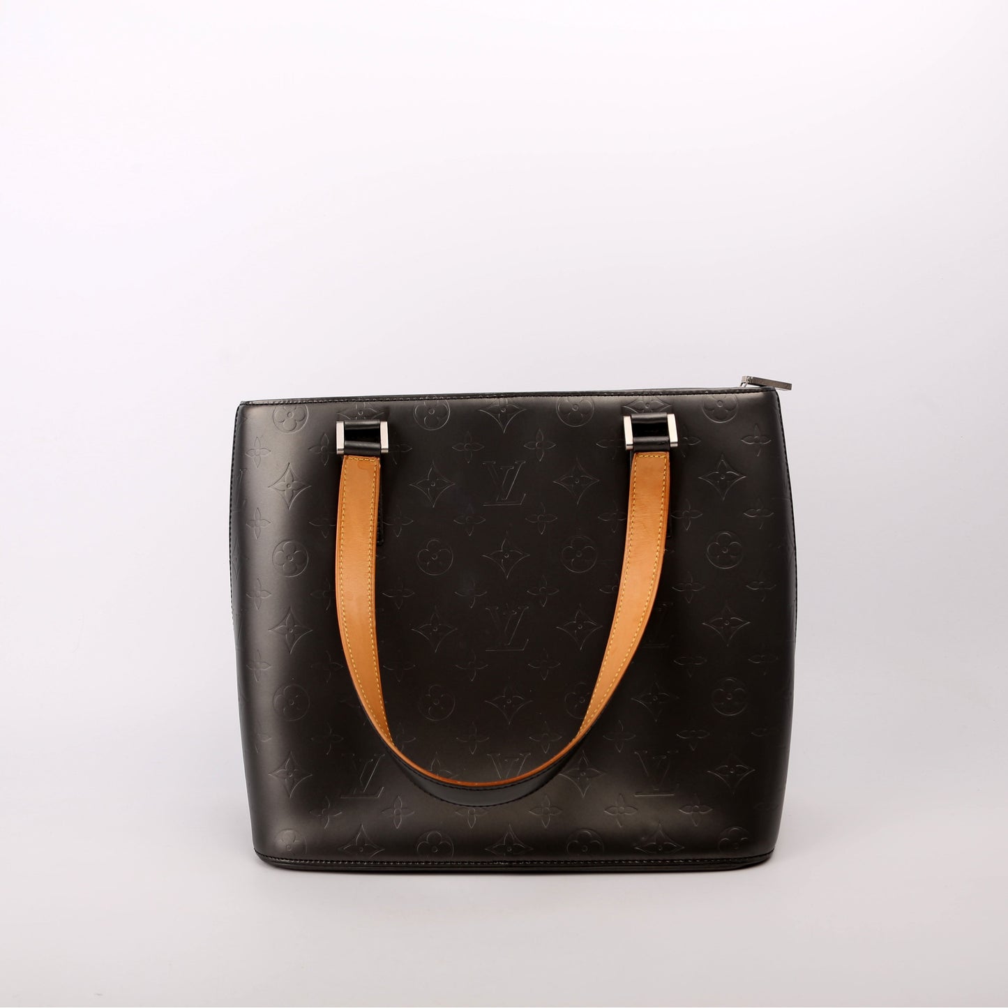 Louis Vuitton Stockton Matte Monogram Gray Leather Handbag