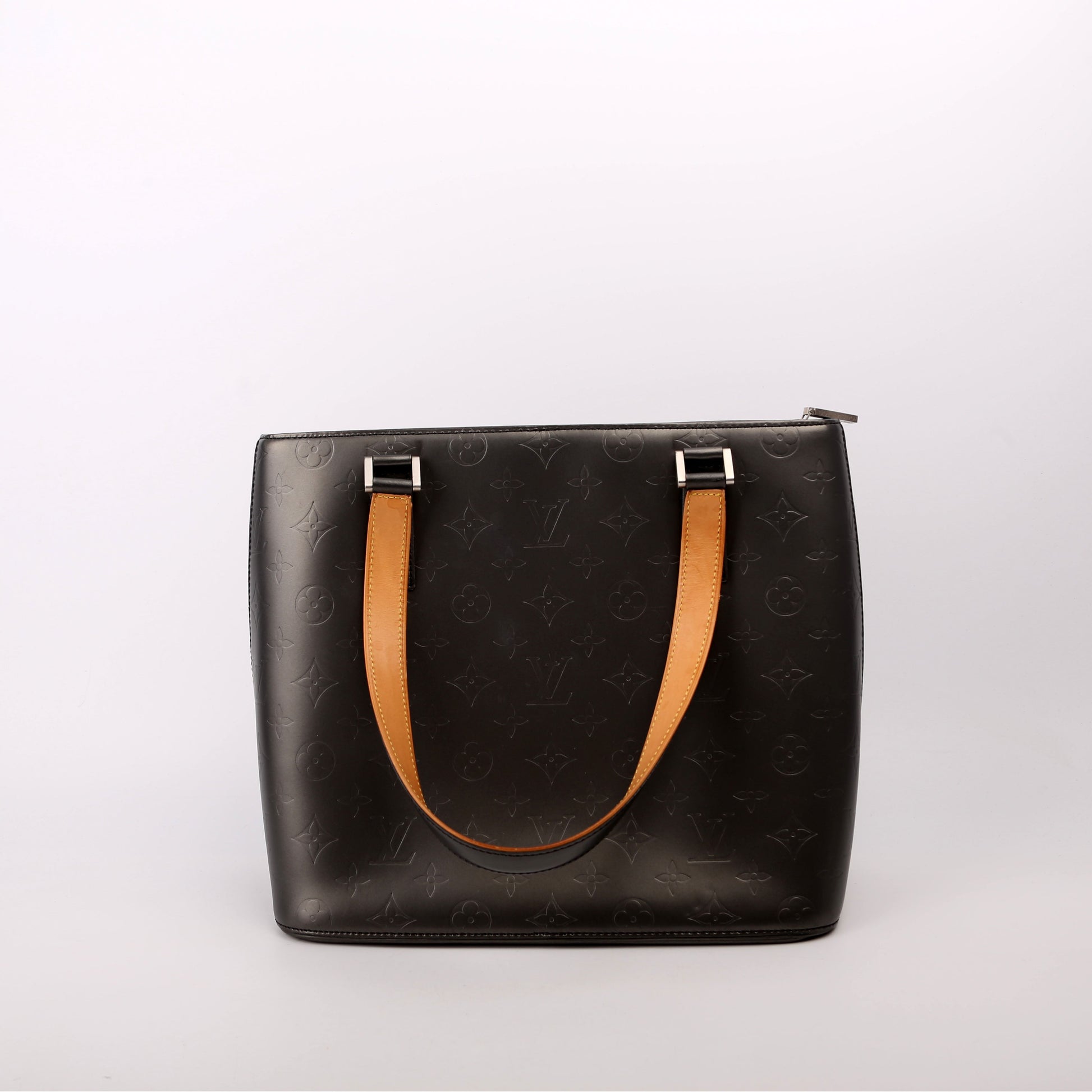 Louis Vuitton Stockton Matte Monogram Gray Leather Handbag
