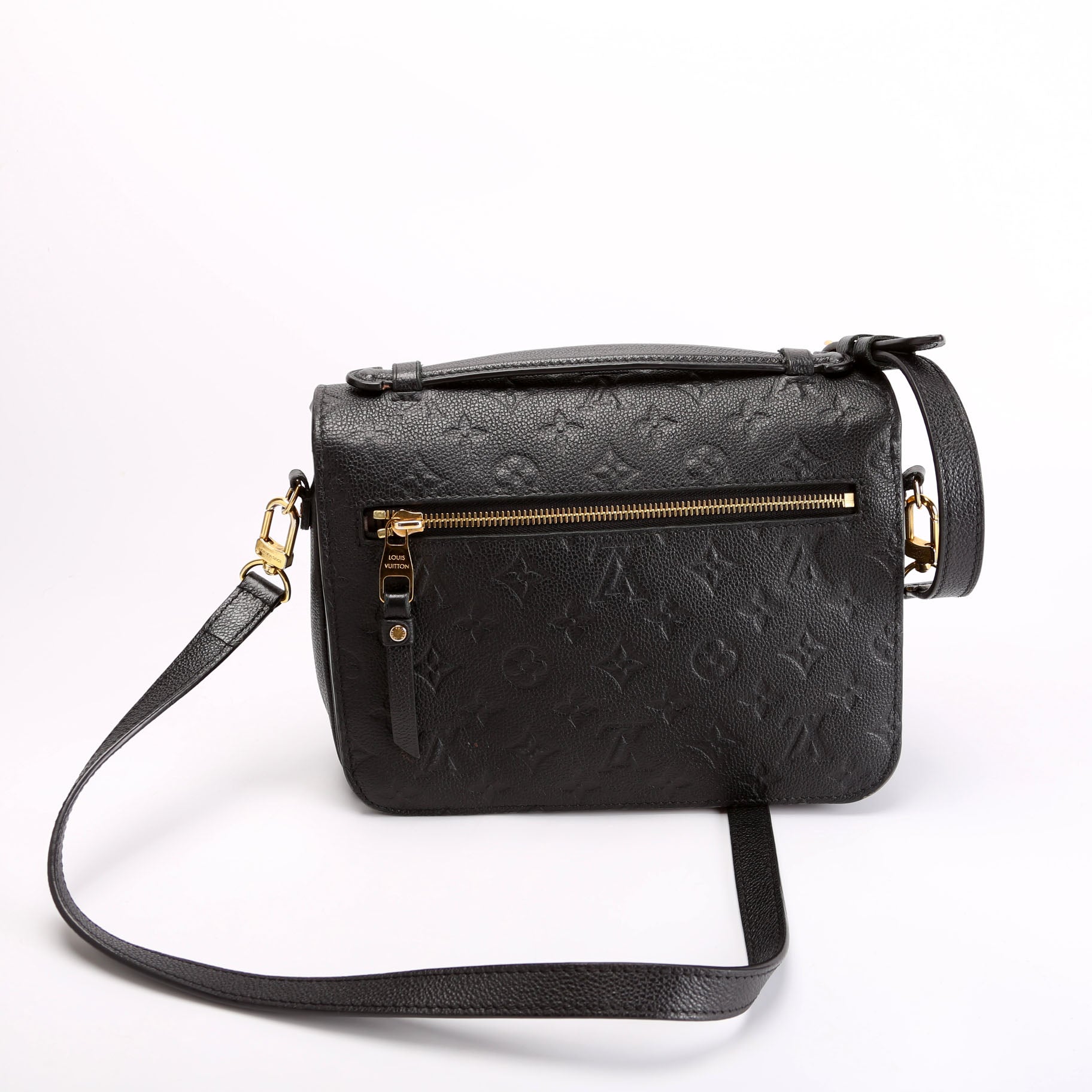 Louis Vuitton Pochette Metis Empreinte Black Clutch Bag Black 13