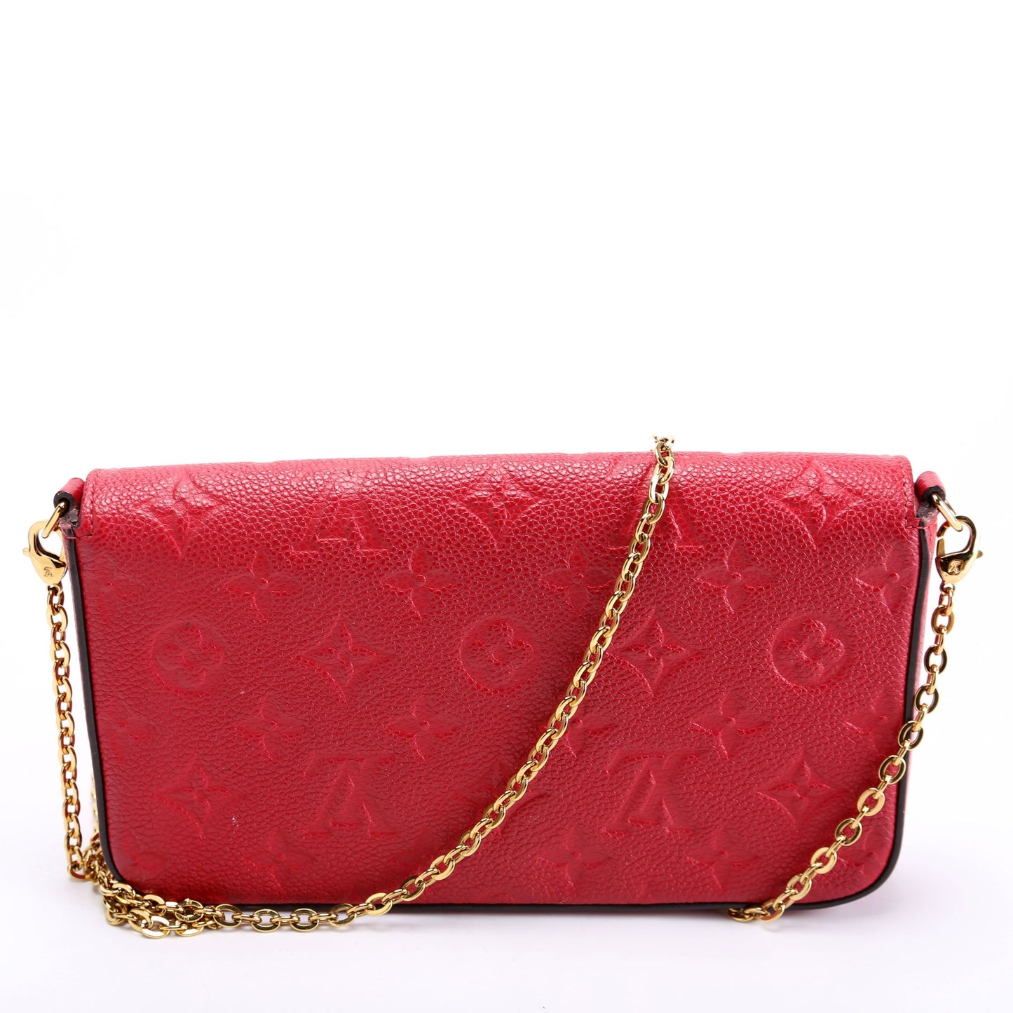 Louis Vuitton Pochette Felicie Empreinte Red Clutch Bag