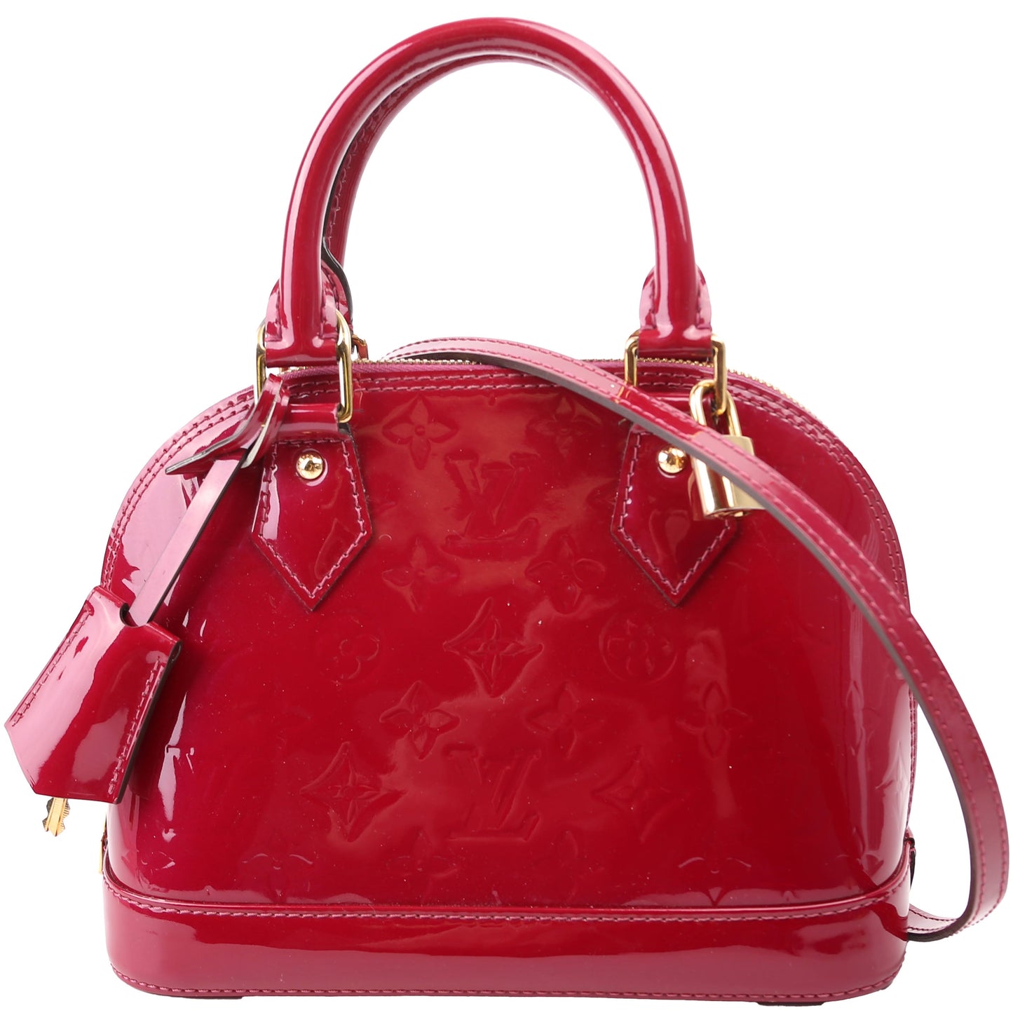 Louis Vuitton Alma BB Rasberry Vernis Handbag