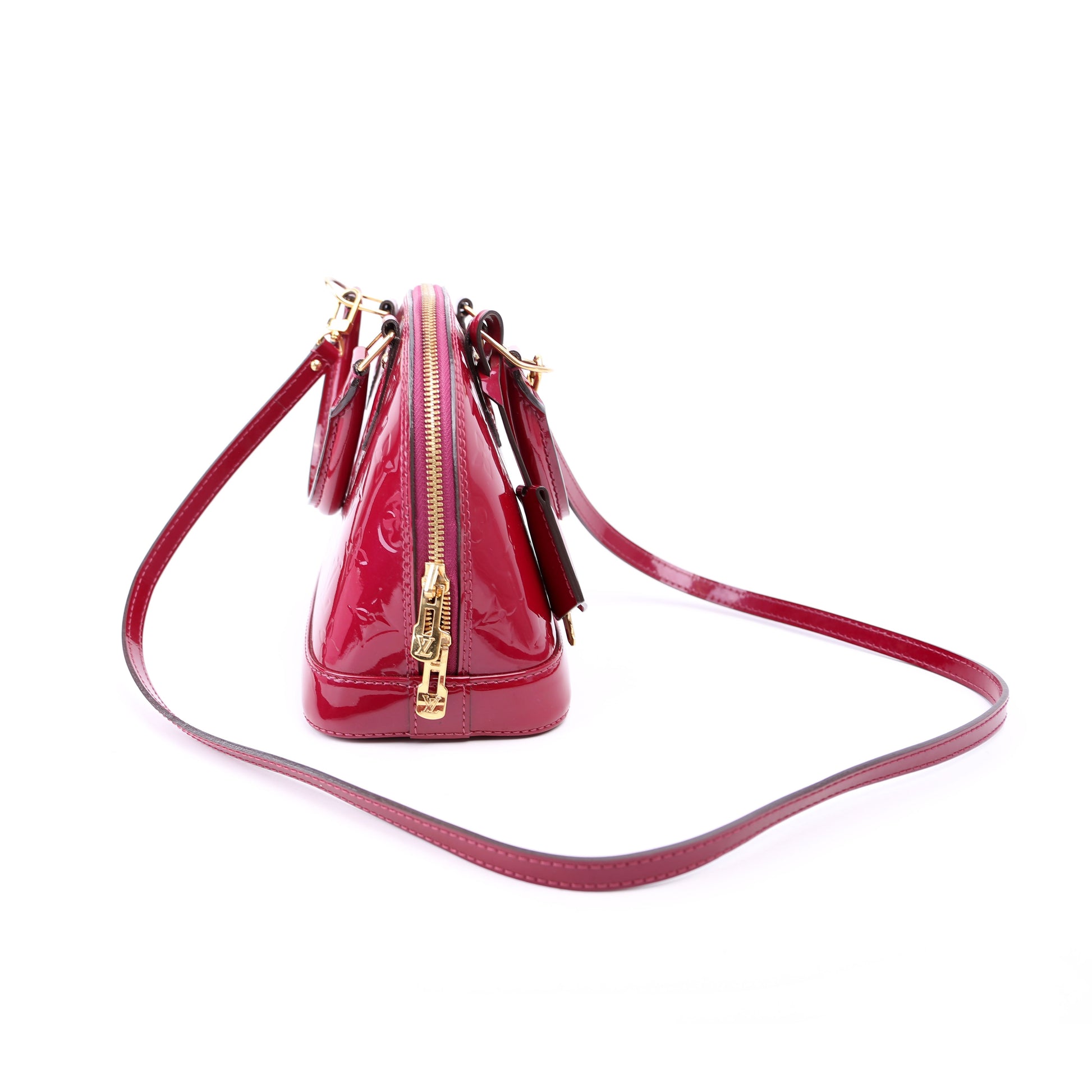 Louis Vuitton Alma BB Rasberry Vernis Handbag