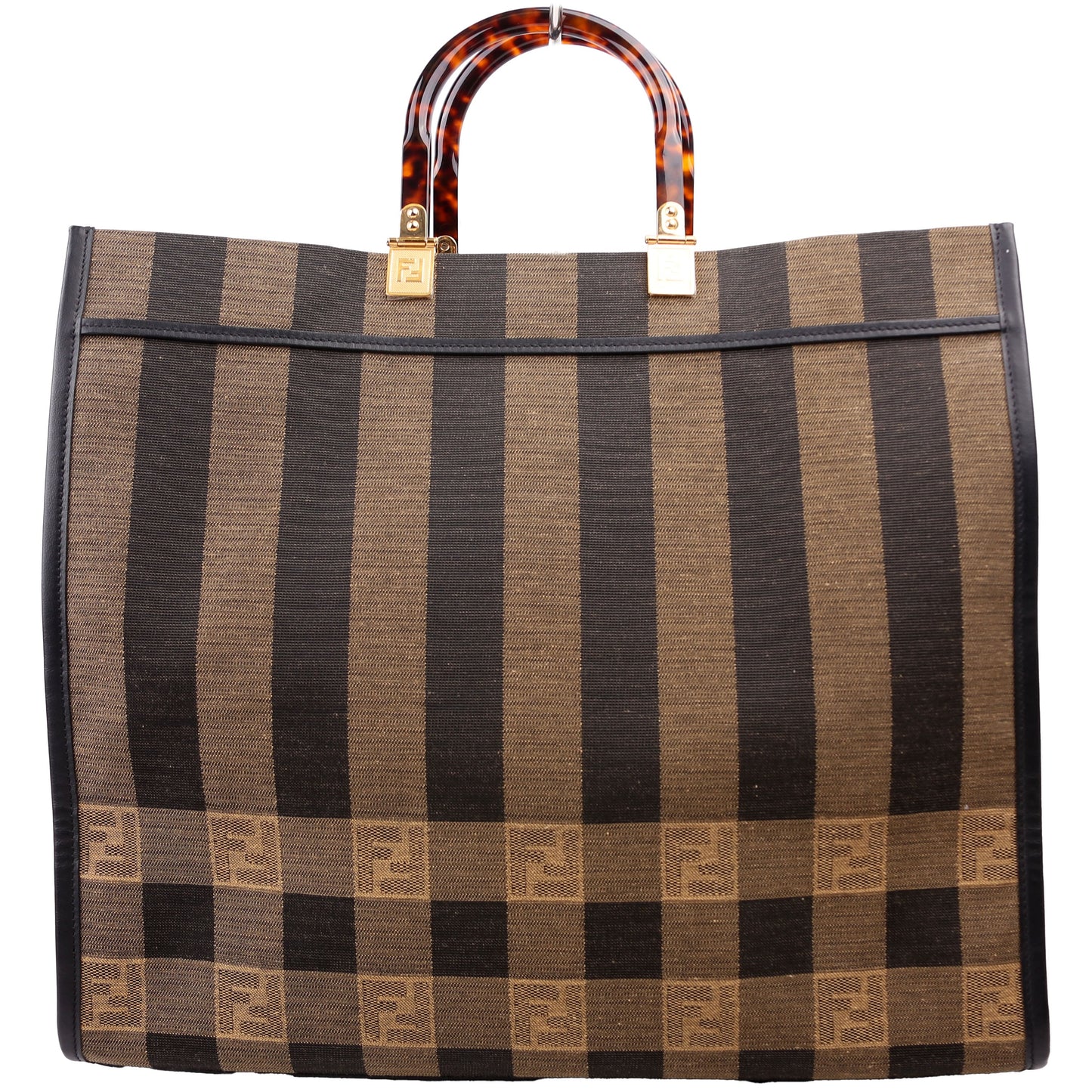 Fendi 8Bh372 Sunshine Shopper Pequin Bag Canvas Travel Bag