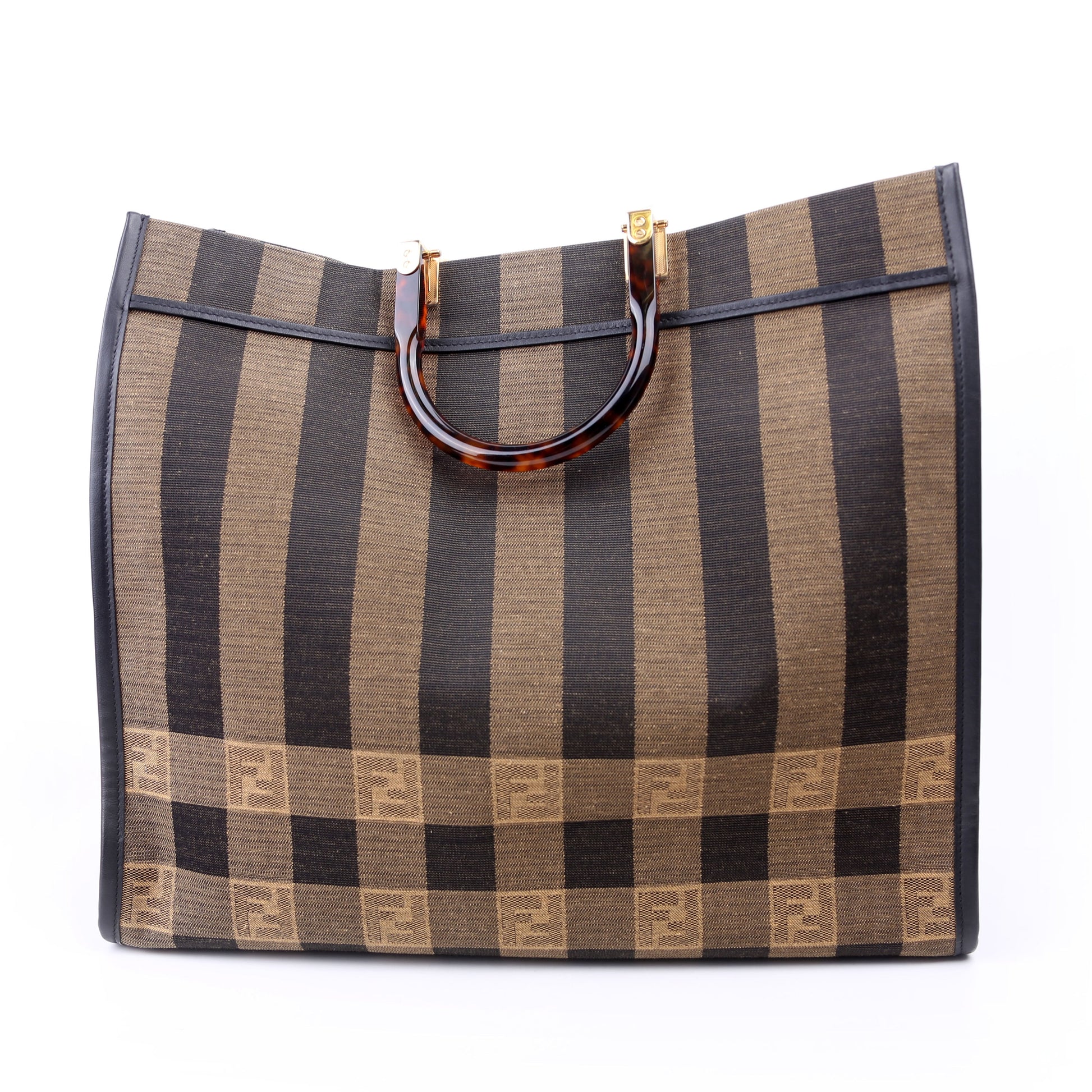 Fendi 8Bh372 Sunshine Shopper Pequin Bag Canvas Travel Bag