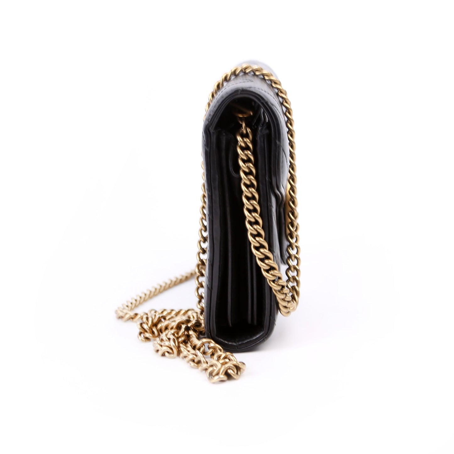 Gucci Marmont Black Chain Wallet Case Black 8