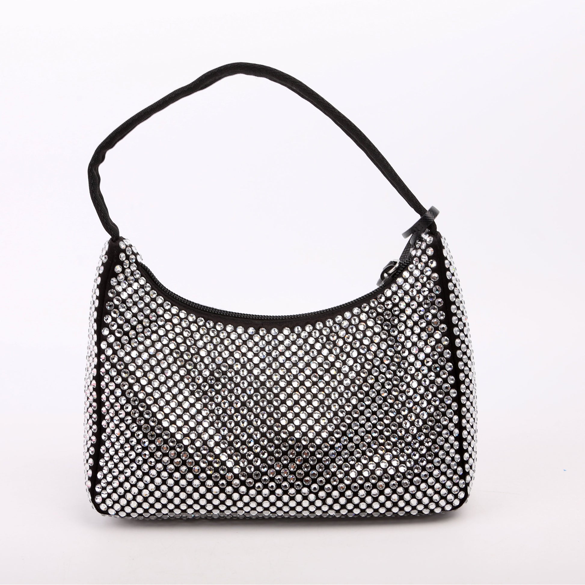 Prada Crystal Re Edition Bag Satin Black Travel Bag Black Bag