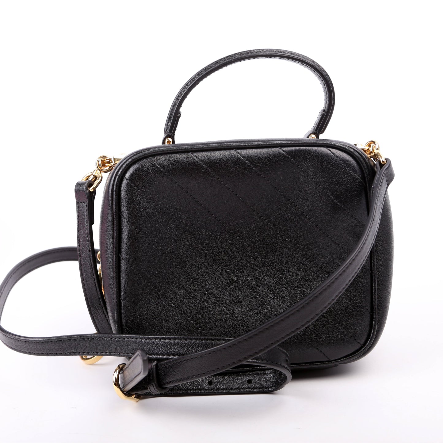Gucci Blondie Leather Black Top Handle Travel Bag
