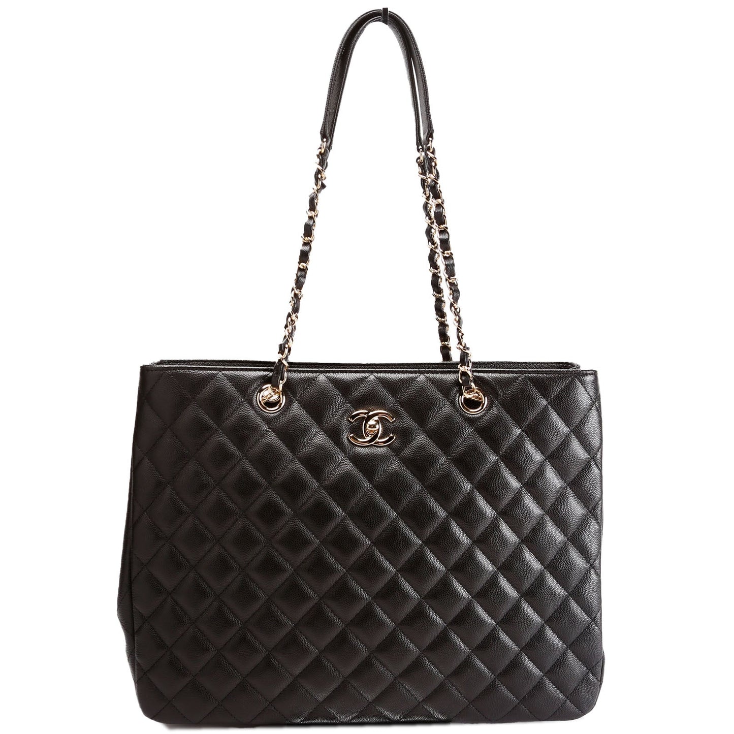 Chanel CC Shopper Caviar RFID Black Tote Bag