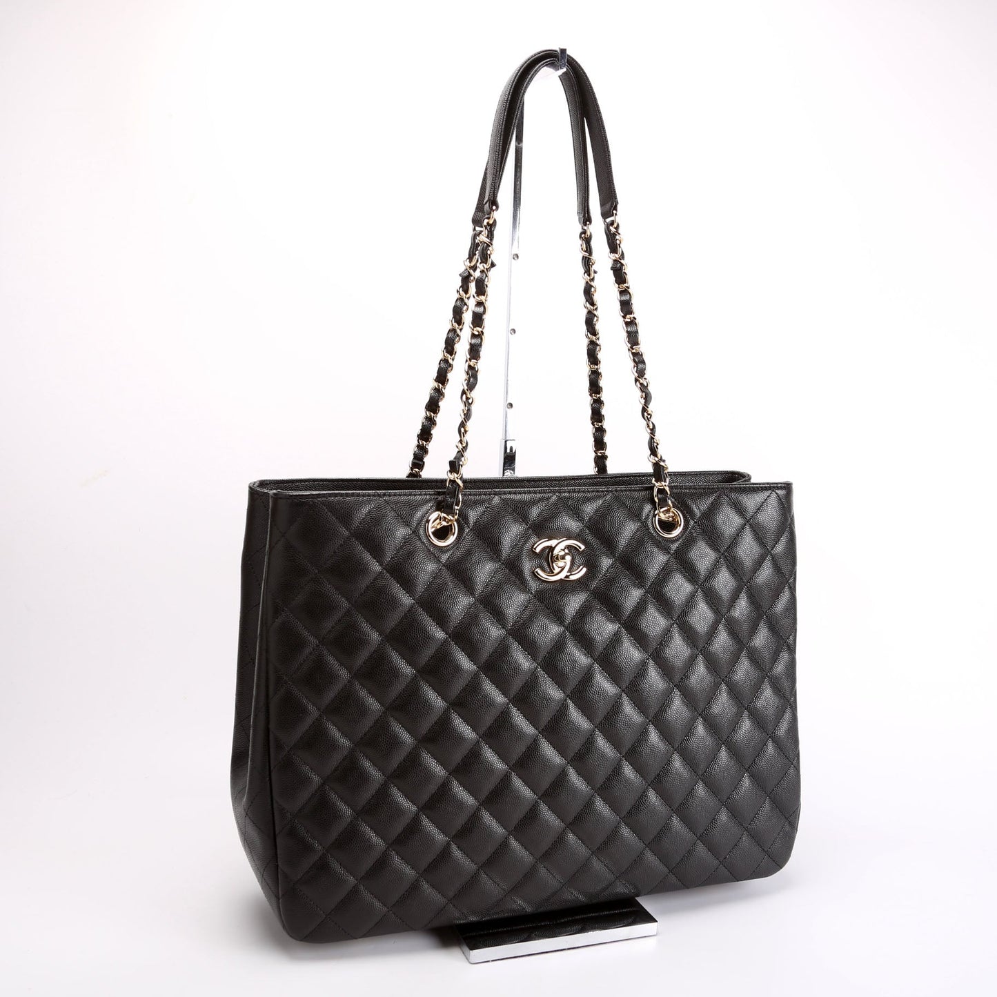 Chanel CC Shopper Caviar RFID Black Tote Bag