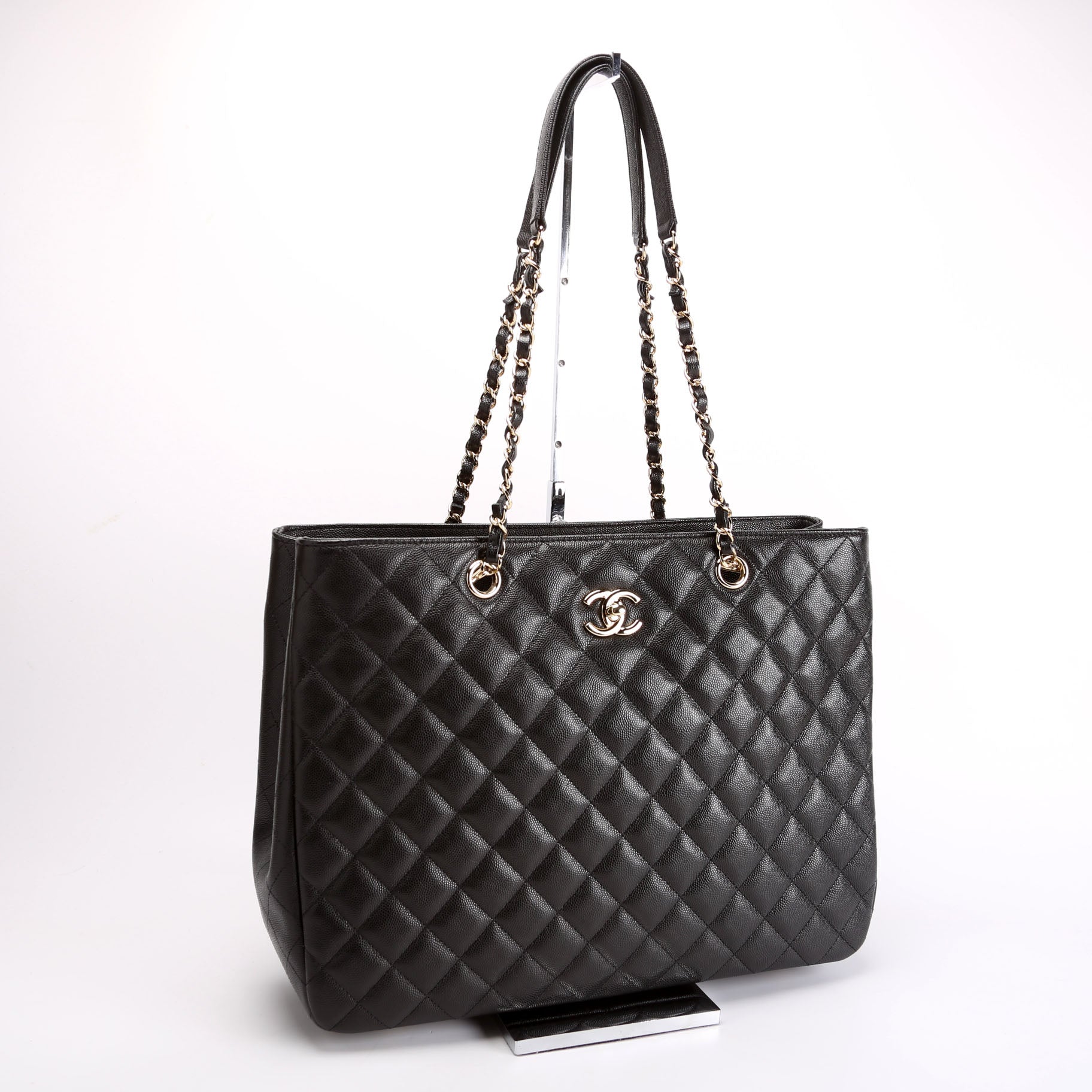 Chanel CC Shopper Caviar RFID Black Tote Bag