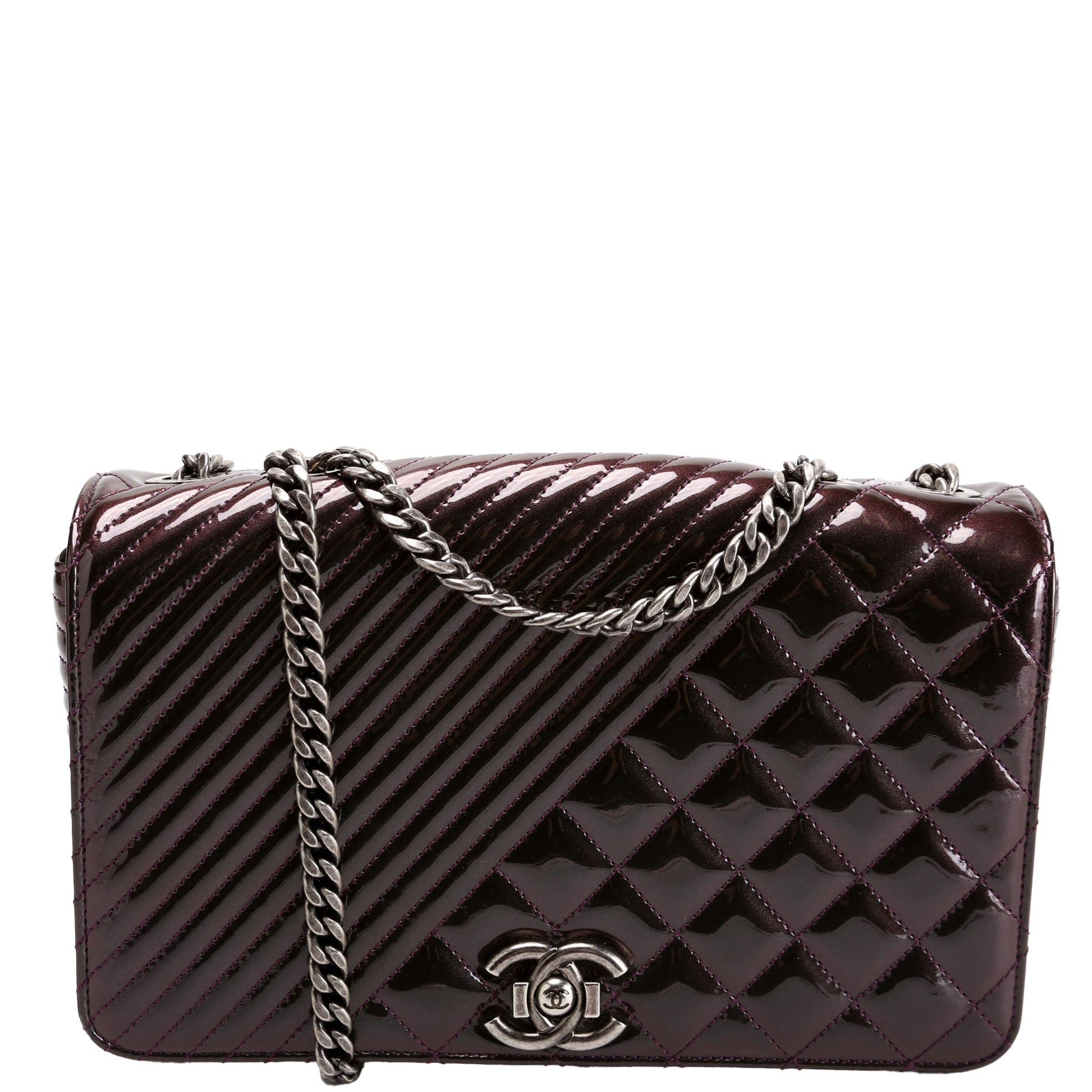 Chanel Coco Boy Flap Patent Iridescent 21M Handbag