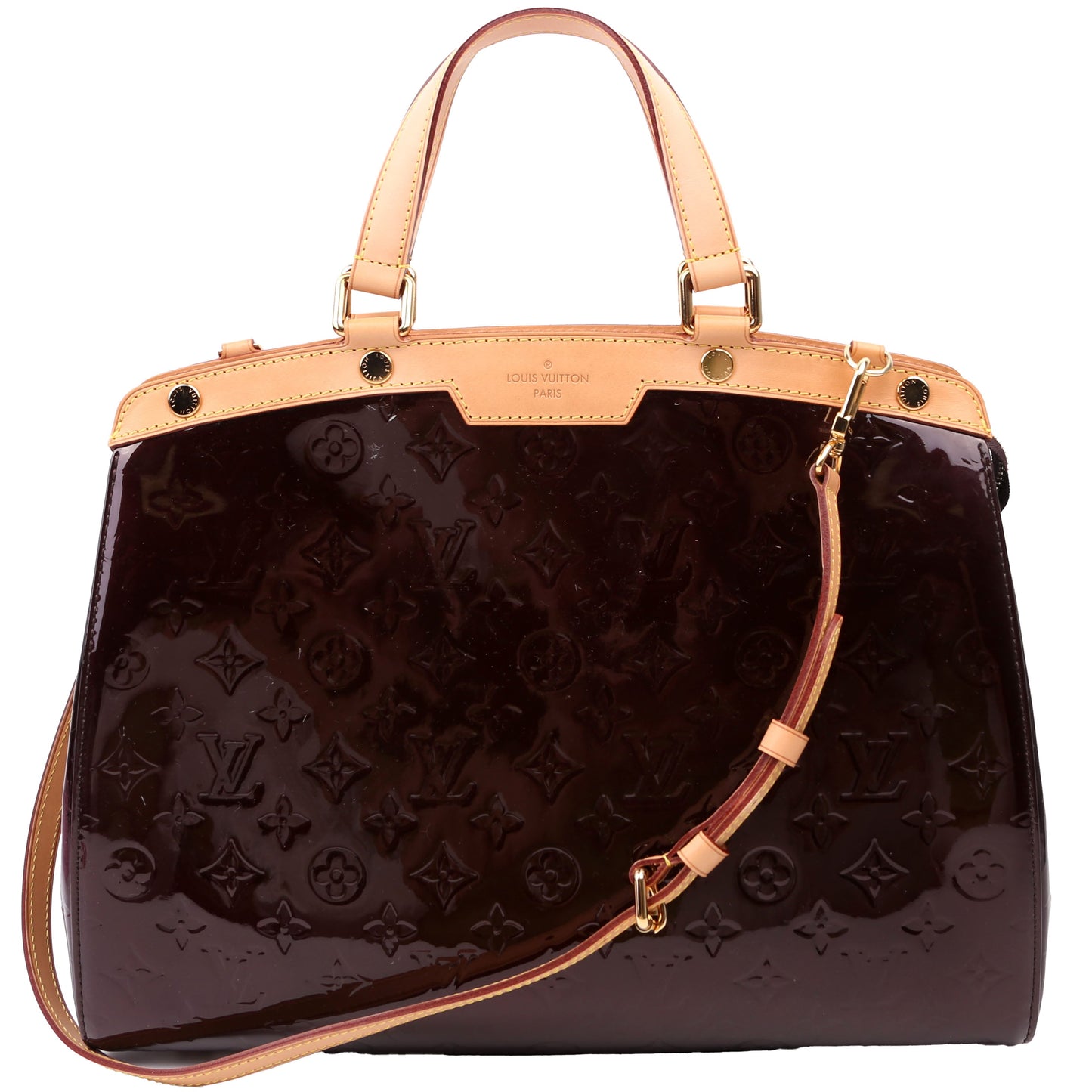 Louis Vuitton Brea GM Burgundy Vernis Handbag Burgundy 3