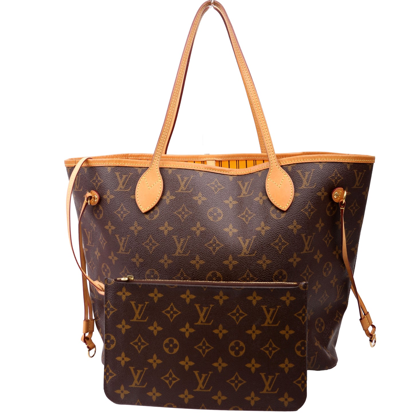 Louis Vuitton Neverfull MM Monogram Yellow Wallet Case