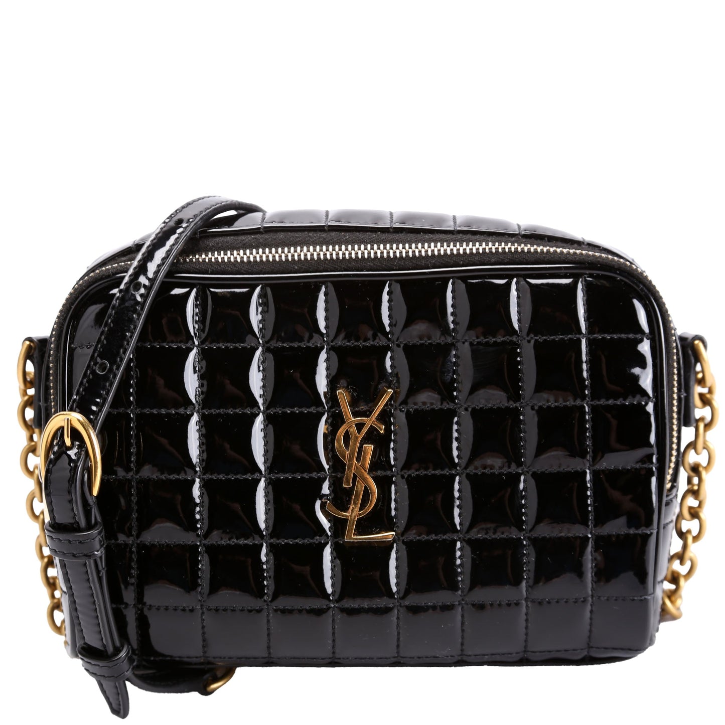 YSL Saint Laurent Saint Laurent Cassandre Carre Camera Patent Bag Black Travel Bag