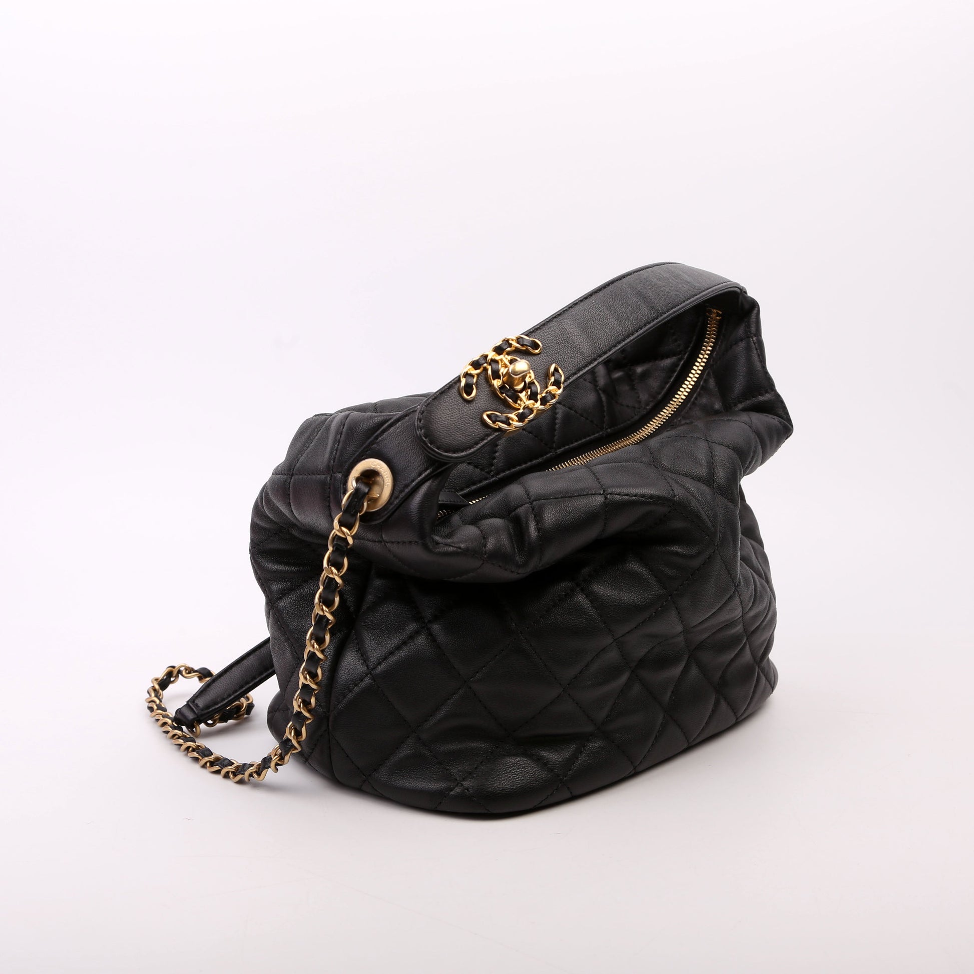 Chanel Perfect Meeting Hobo Lambskin 29M Black Shoulder Bag