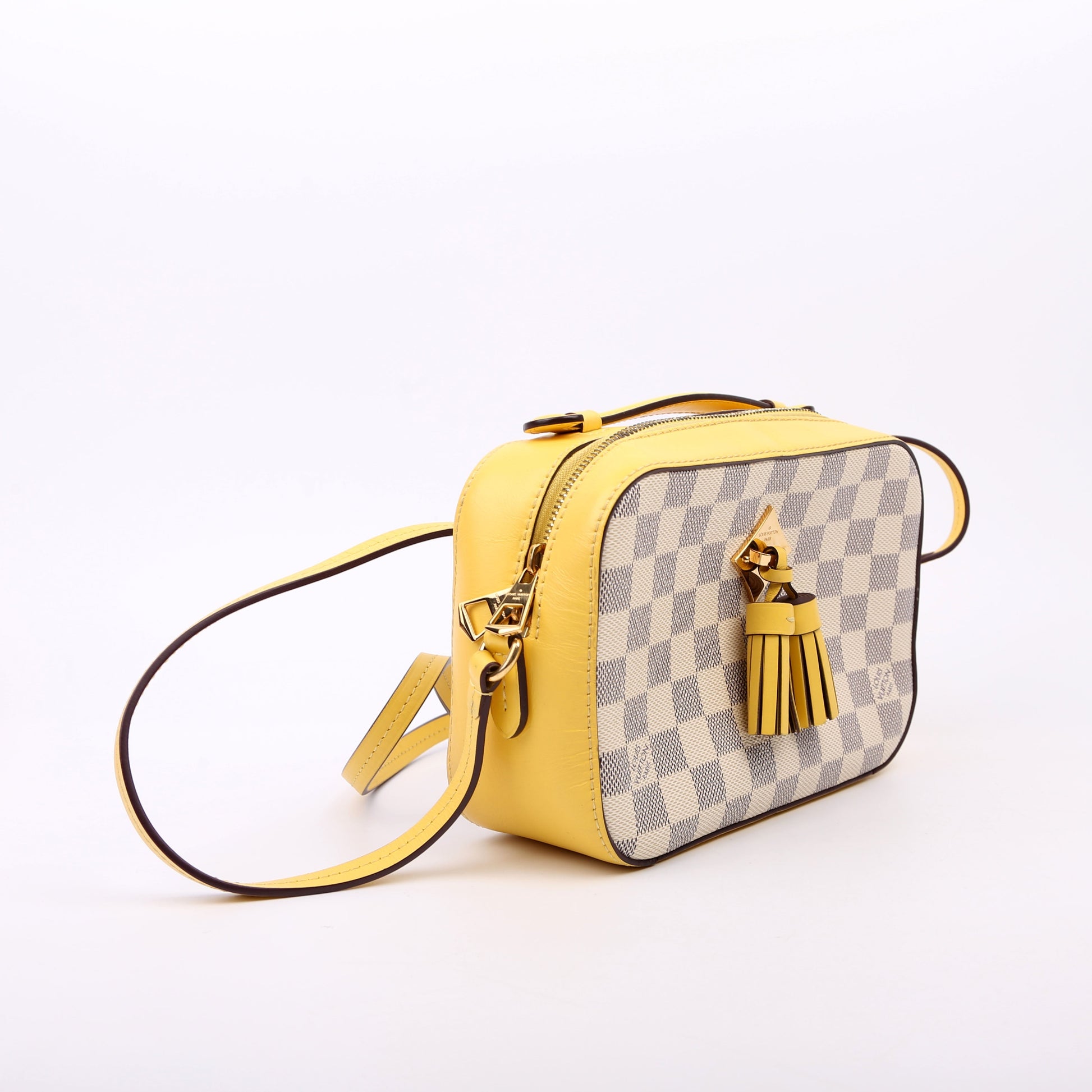 Louis Vuitton Saintonge Azur Yellow Damier Handbag