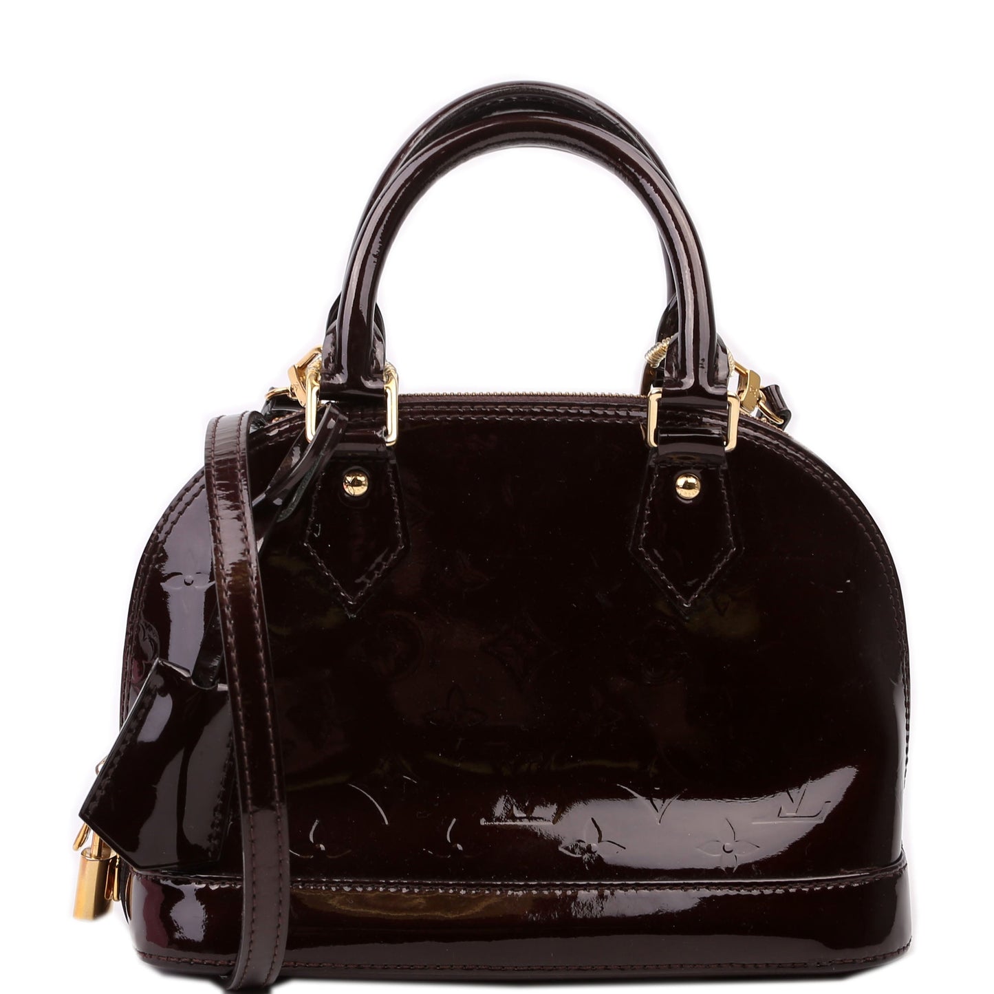 Louis Vuitton Alma BB Burgundy Vernis Handbag Burgundy 1