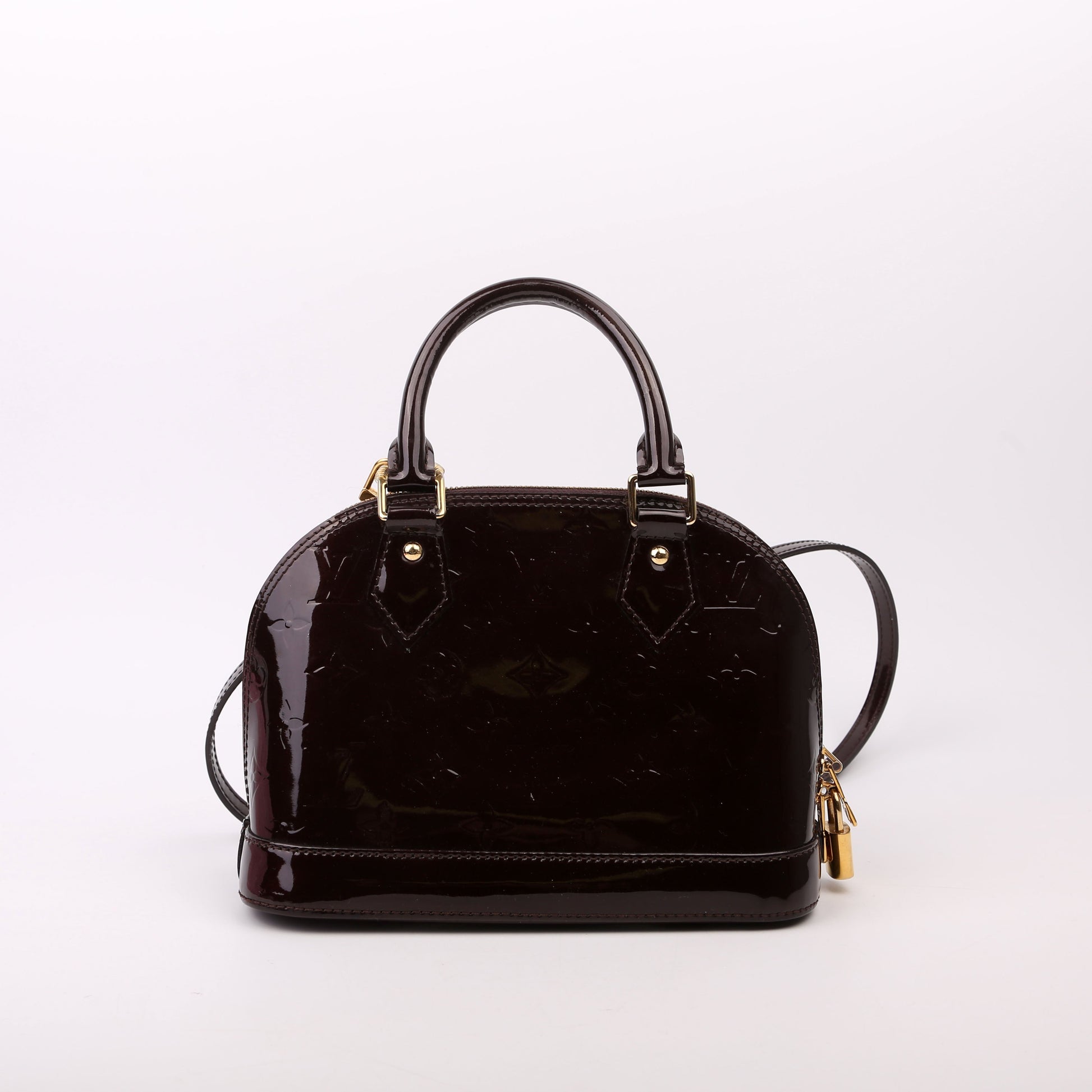 Louis Vuitton Alma BB Burgundy Vernis Handbag Burgundy 1