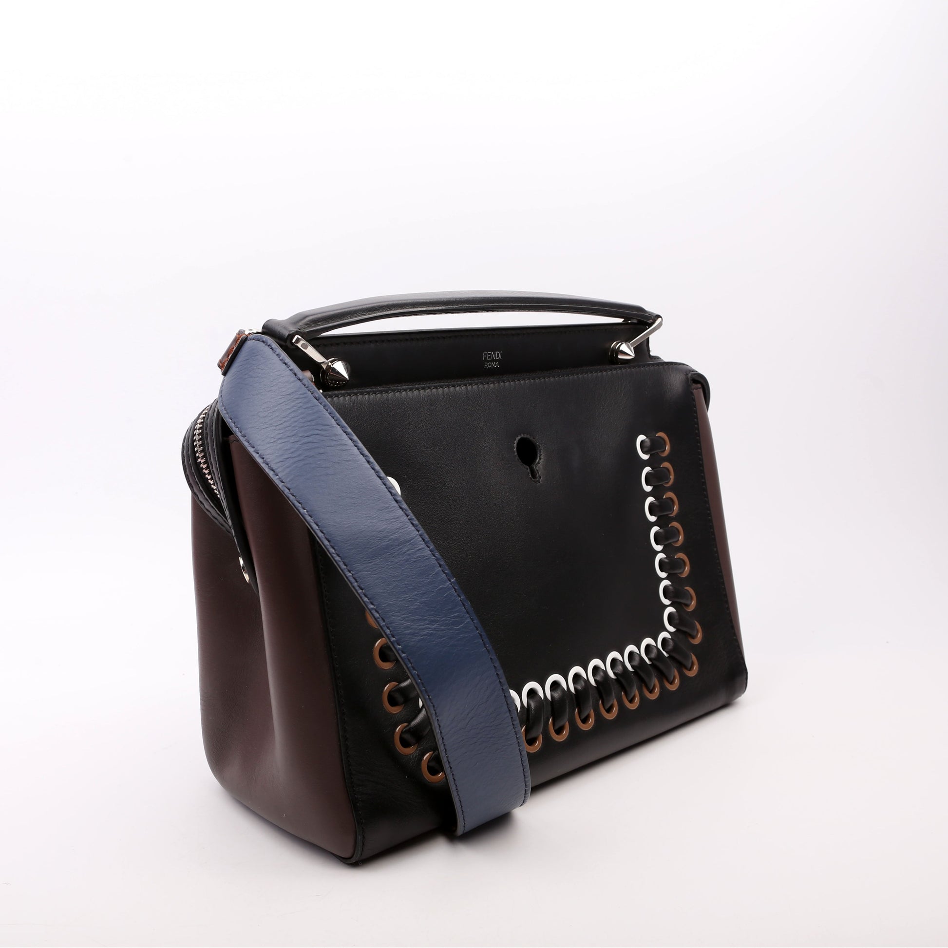 Fendi 8Bn293 Dotcom Whipstitch Bag Medium Travel Bag